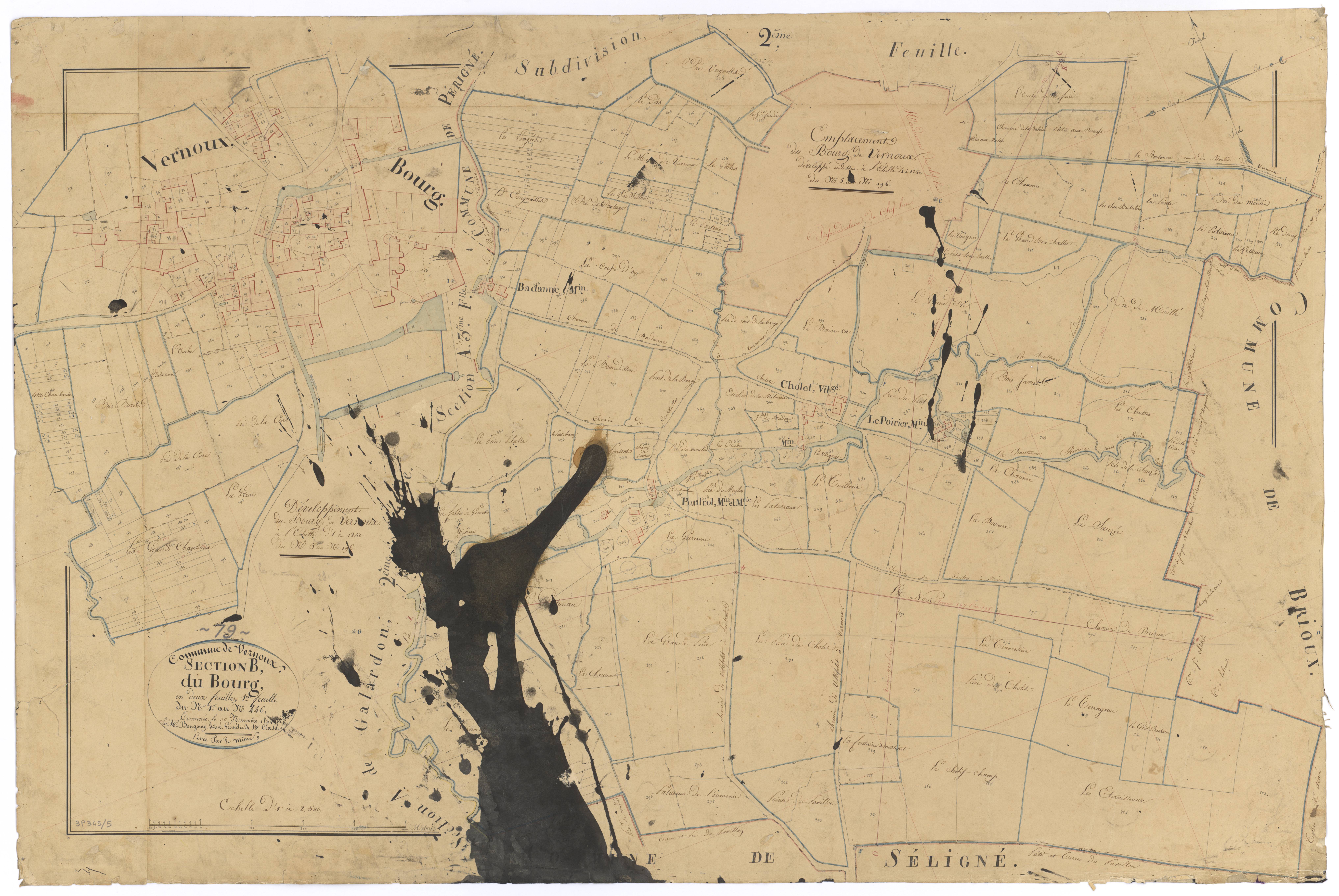 Vernoux-sur-Boutonne - FRAD079_CADASTRE_NAPOLEONIEN Section B1 dite du Bourg 