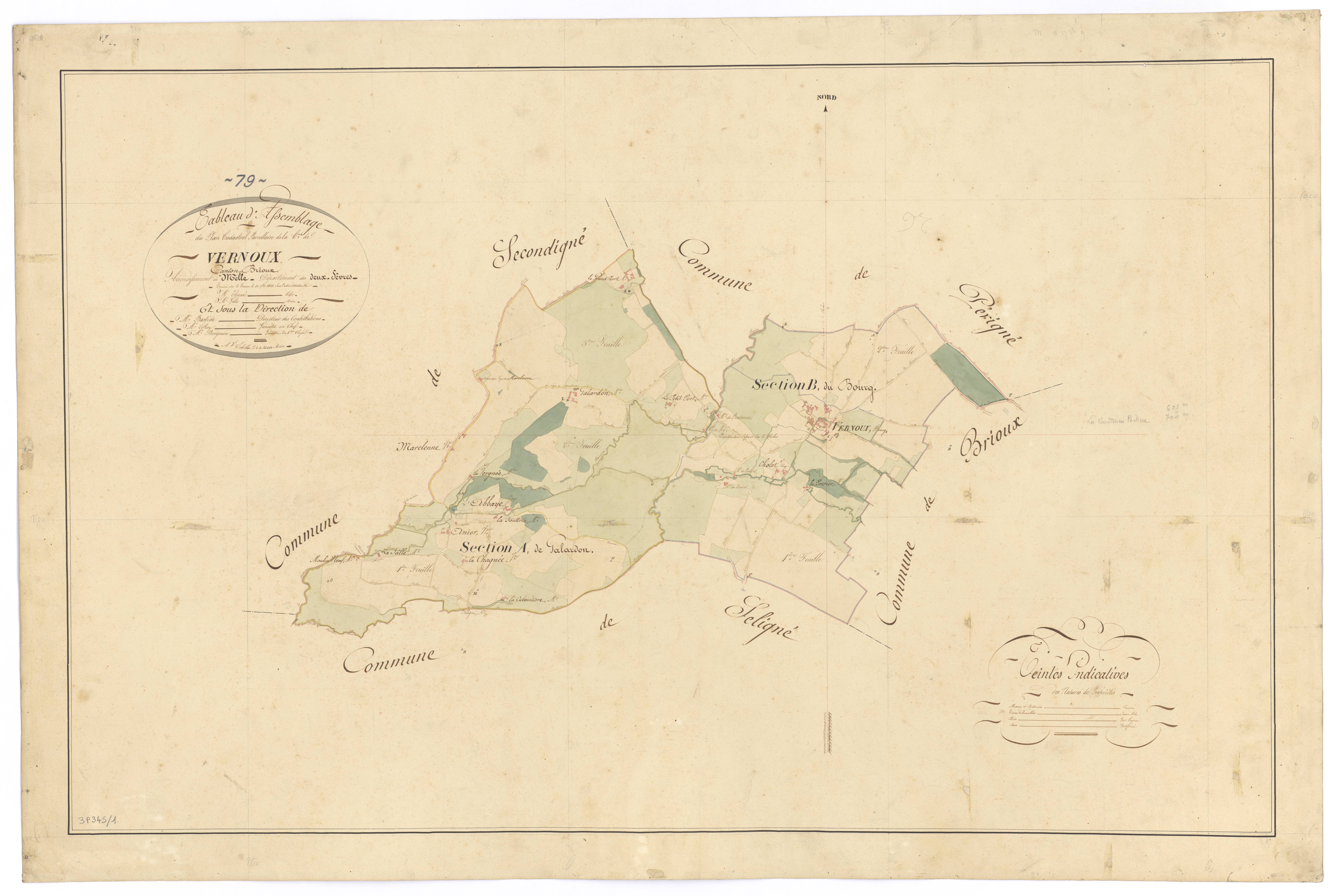 Vernoux-sur-Boutonne - FRAD079_CADASTRE_NAPOLEONIEN Tableau d'assemblage 