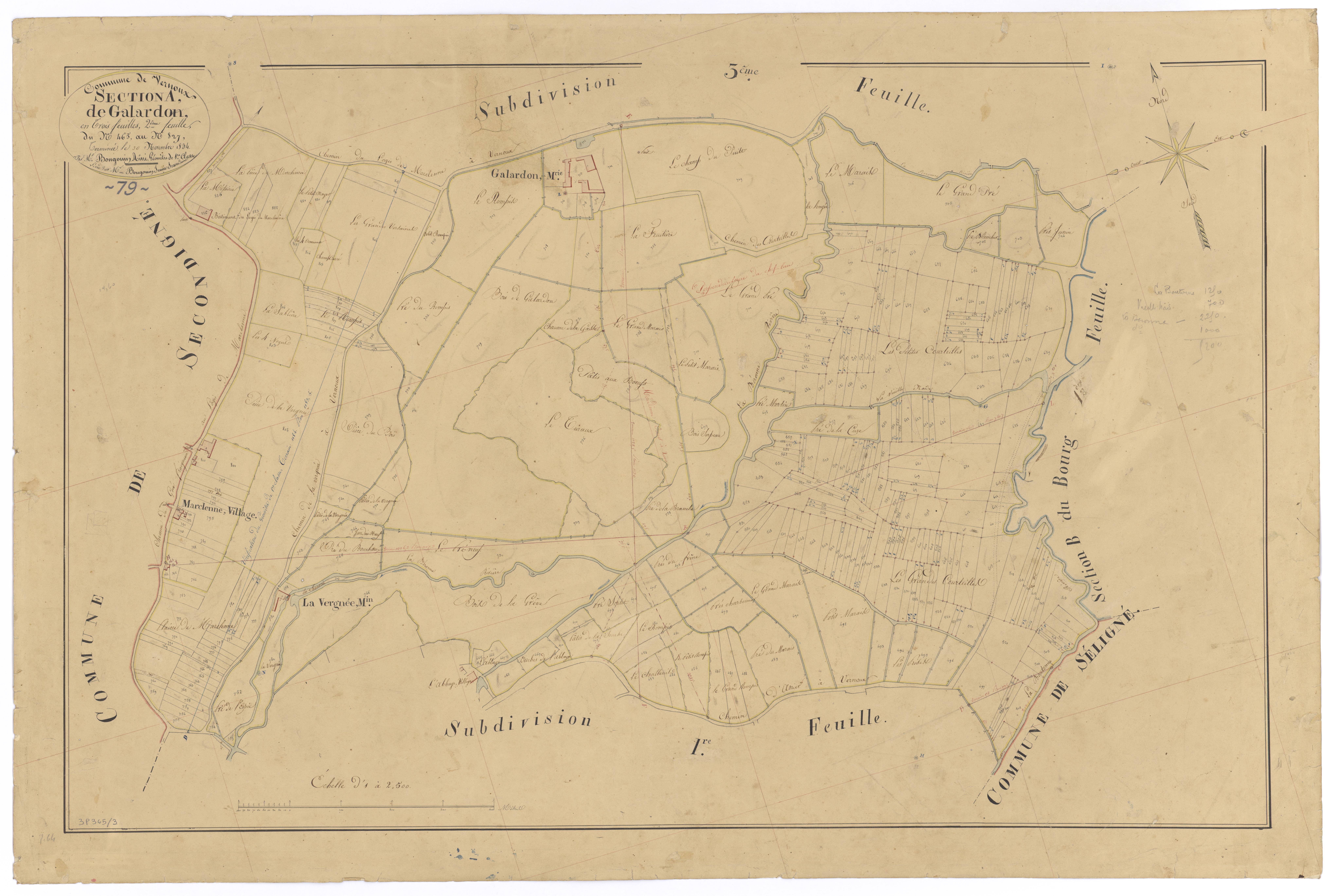 Vernoux-sur-Boutonne - FRAD079_CADASTRE_NAPOLEONIEN Section A2 dite de Galardon 