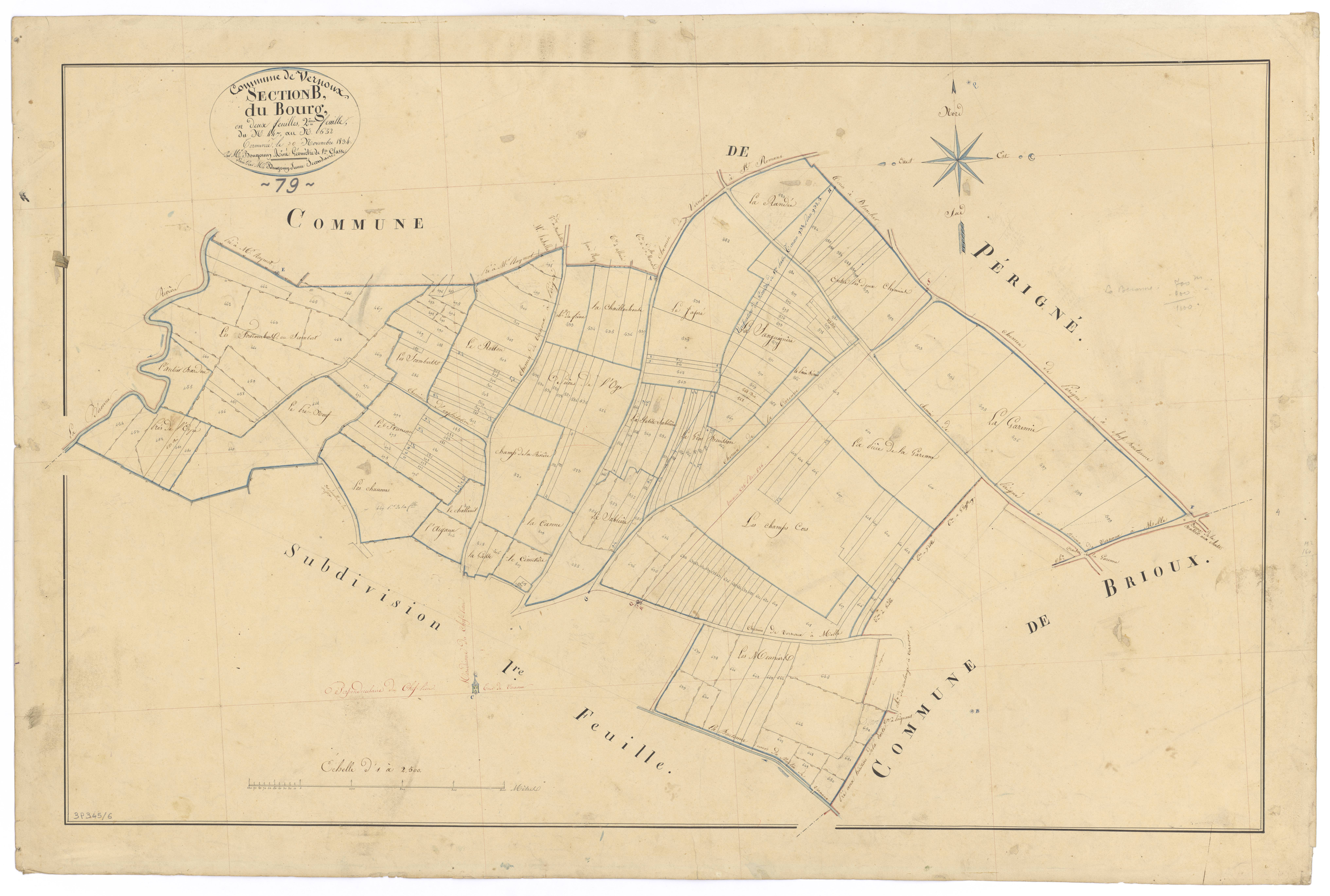 Vernoux-sur-Boutonne - FRAD079_CADASTRE_NAPOLEONIEN Section B2 dite du Bourg 