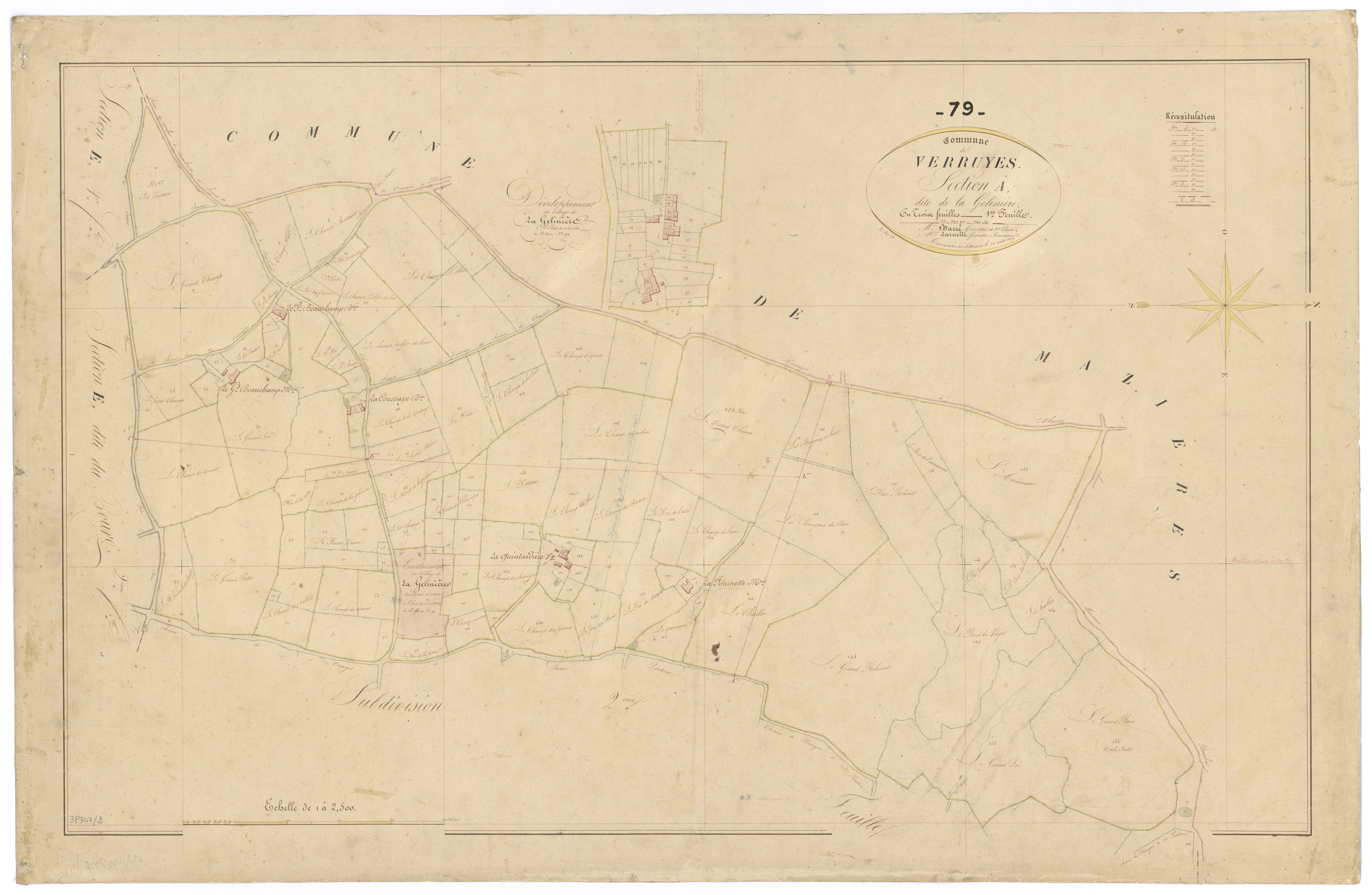 Verruyes - FRAD079_CADASTRE_NAPOLEONIEN Section A1 dite de la Gelilière 