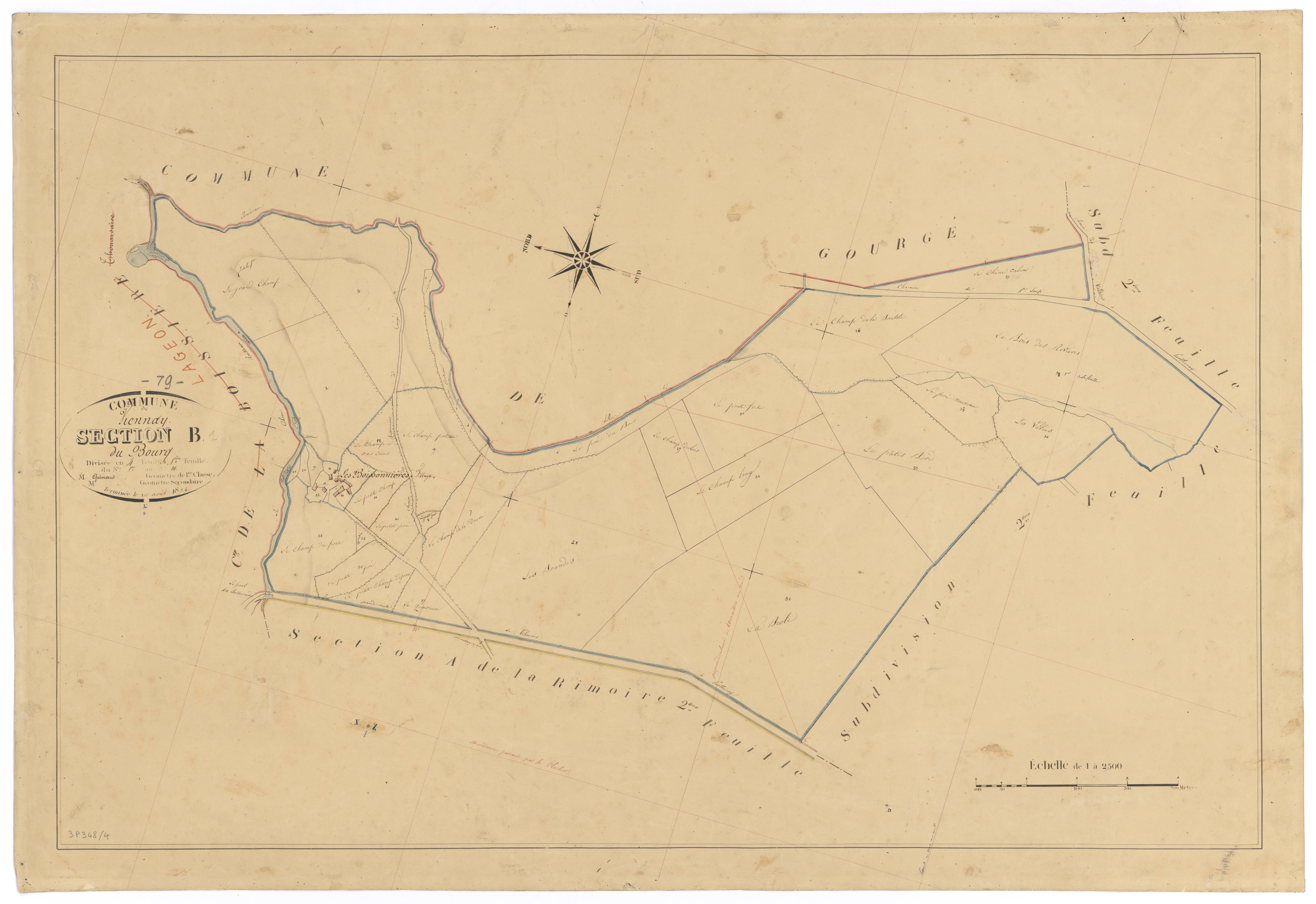 Viennay - FRAD079_CADASTRE_NAPOLEONIEN Section B1 dite du Bourg 