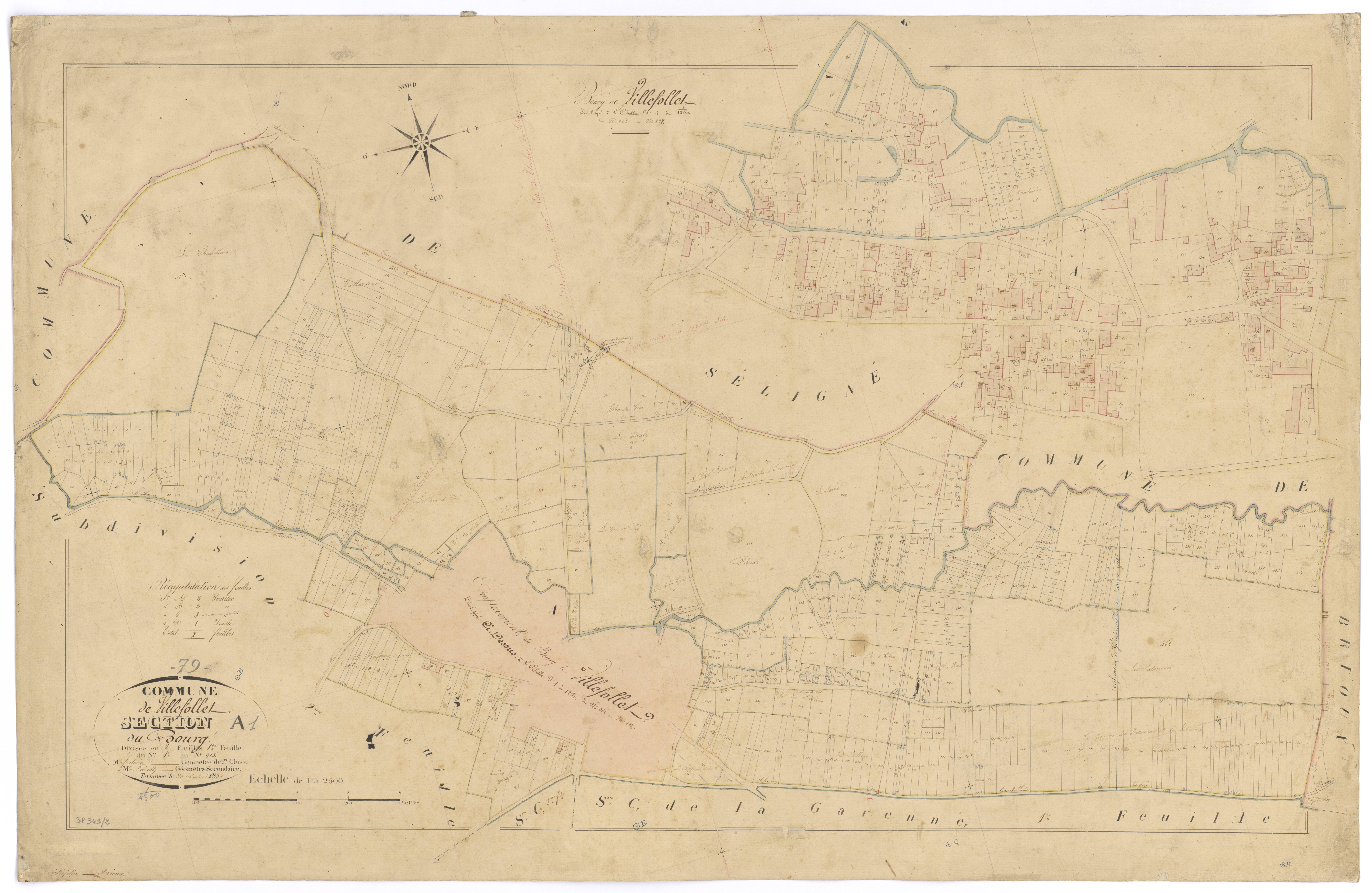 Villefollet - FRAD079_CADASTRE_NAPOLEONIEN Section A1 dite du Bourg 