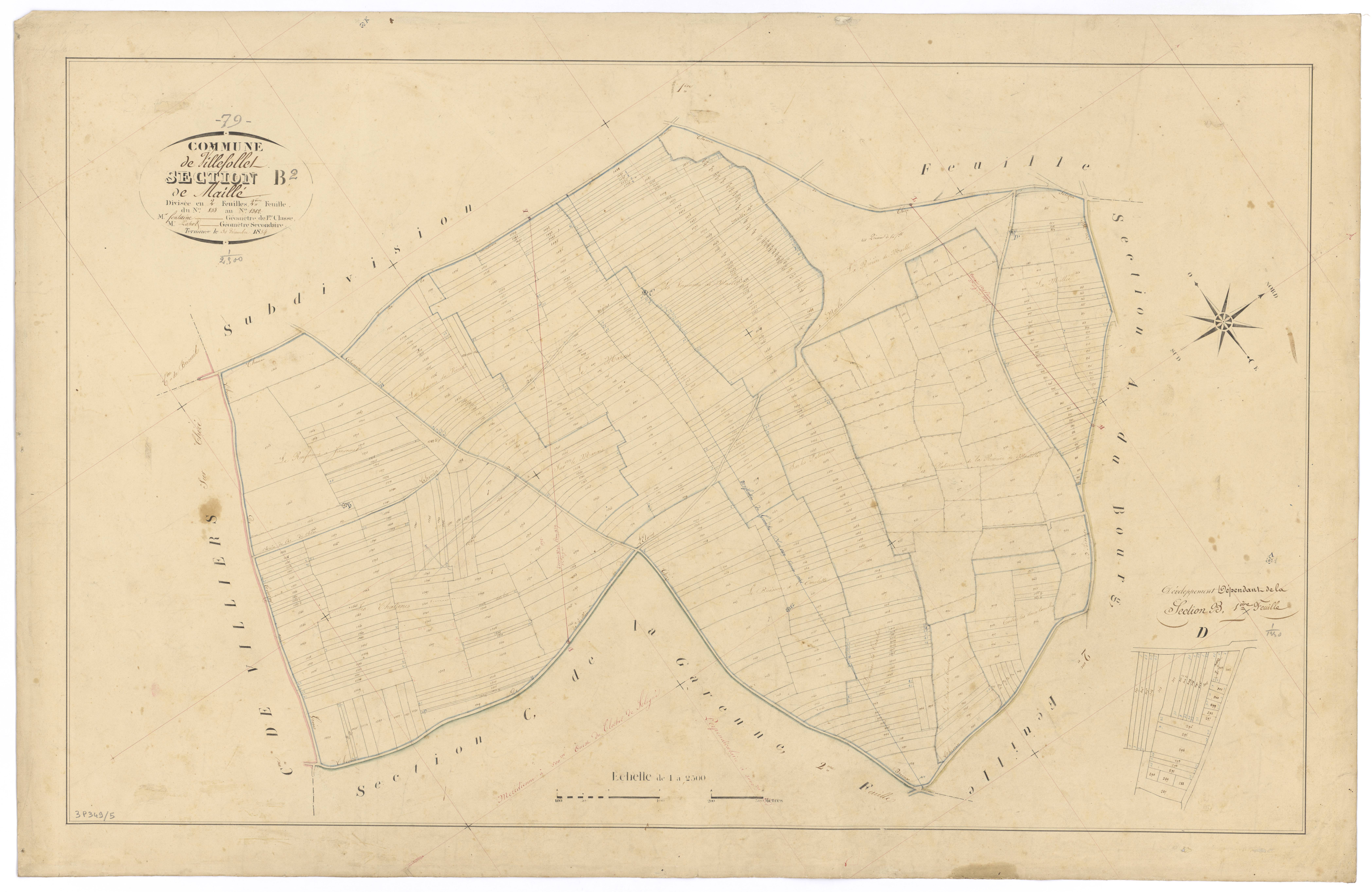 Villefollet - FRAD079_CADASTRE_NAPOLEONIEN Section B2 dite de Maillé 