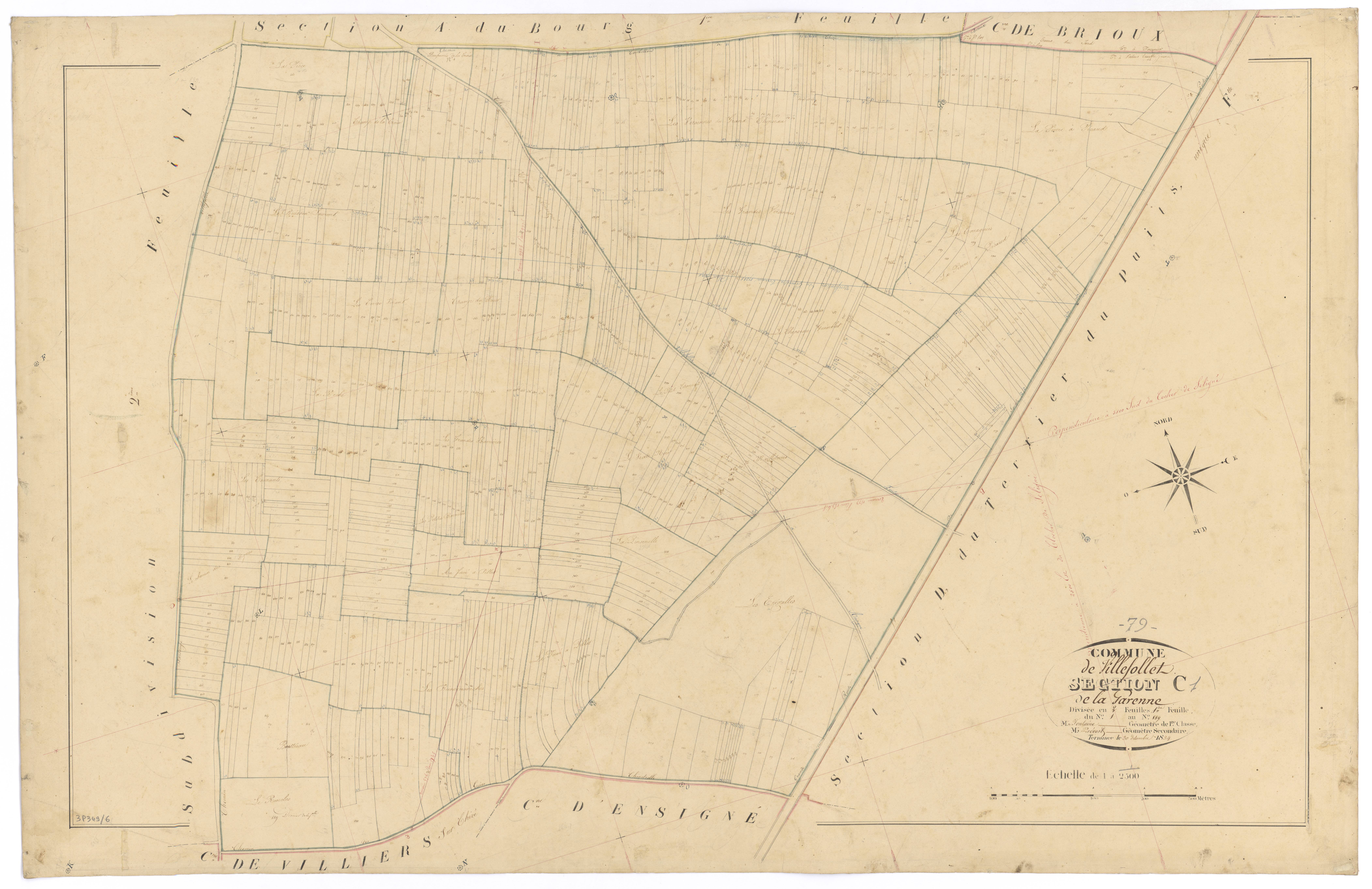 Villefollet - FRAD079_CADASTRE_NAPOLEONIEN Section C1 dite de la Garenne 
