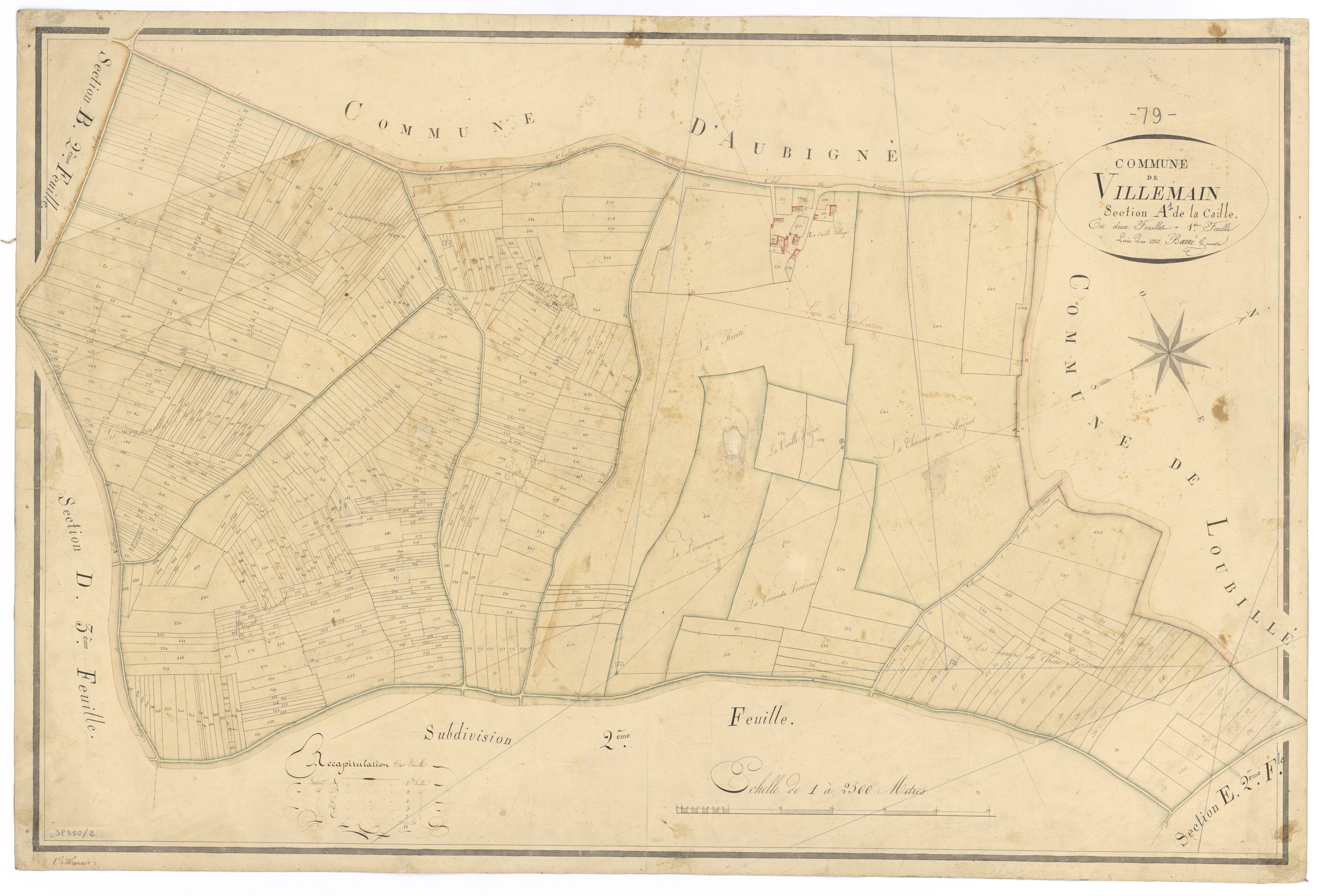 Villemain - FRAD079_CADASTRE_NAPOLEONIEN Section A1 dite de la Caille 