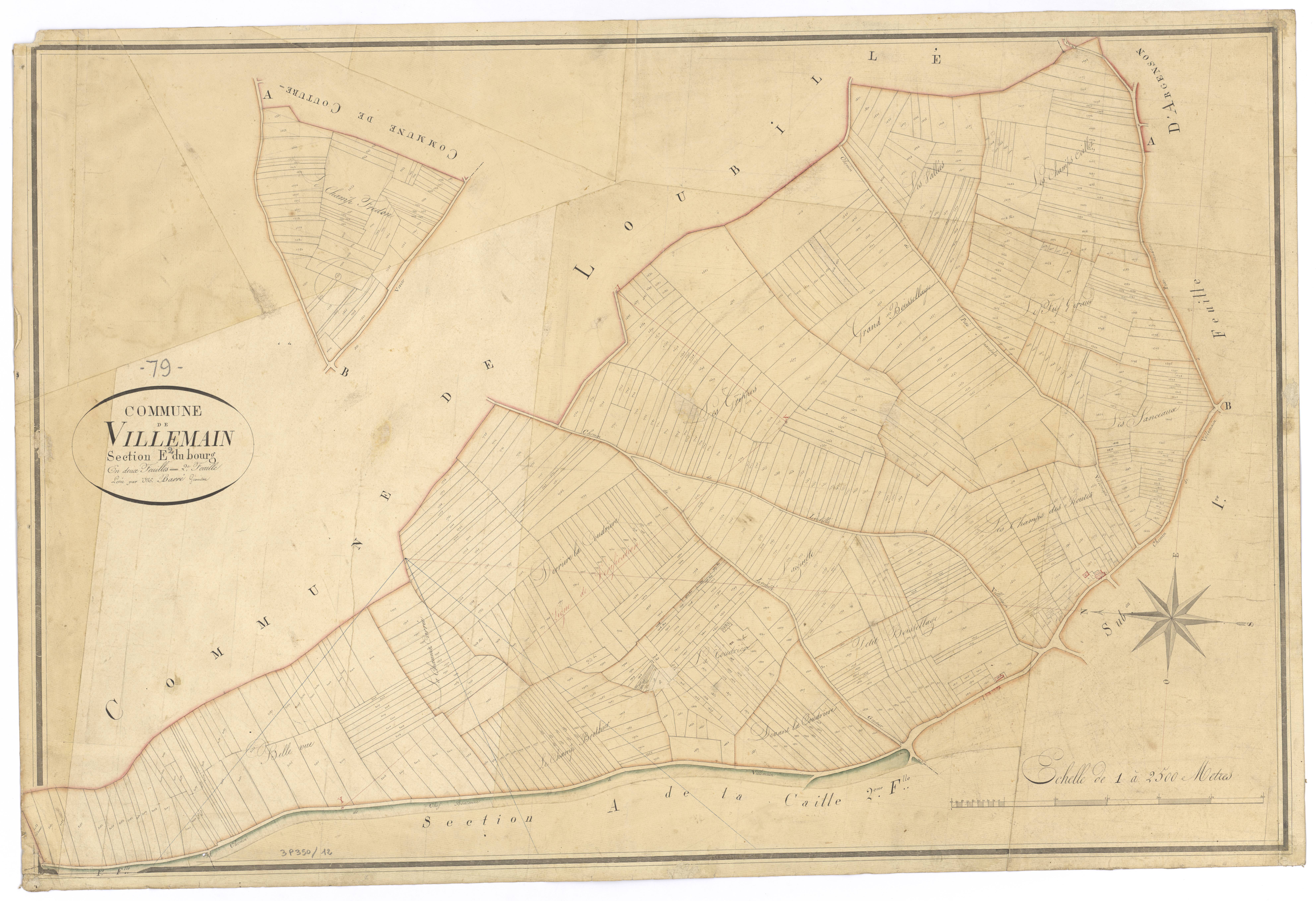 Villemain - FRAD079_CADASTRE_NAPOLEONIEN Section E2 dite du Bourg 