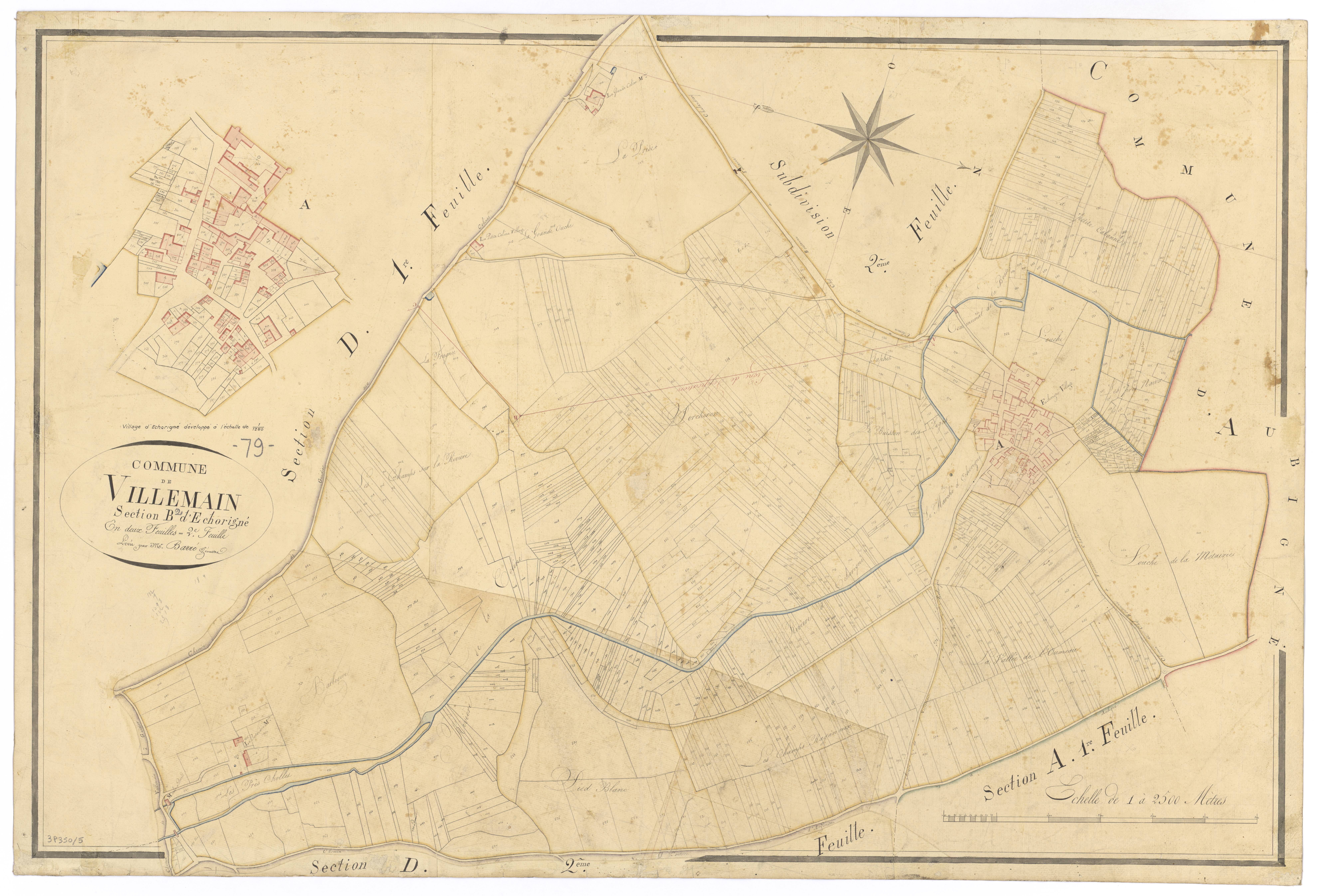 Villemain - FRAD079_CADASTRE_NAPOLEONIEN Section B2 dite d'Echorigné 