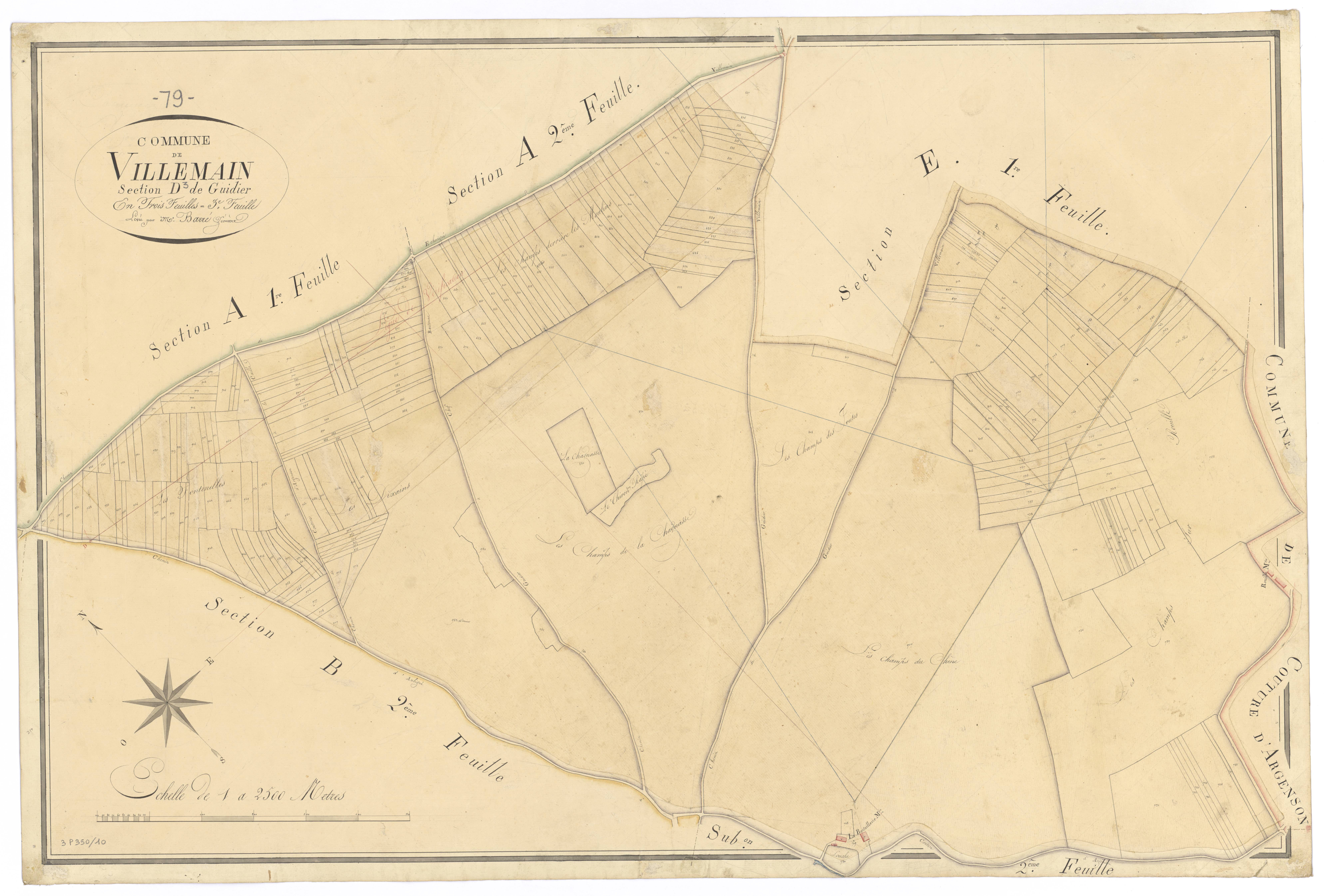 Villemain - FRAD079_CADASTRE_NAPOLEONIEN Section D3 dite de Guidier 