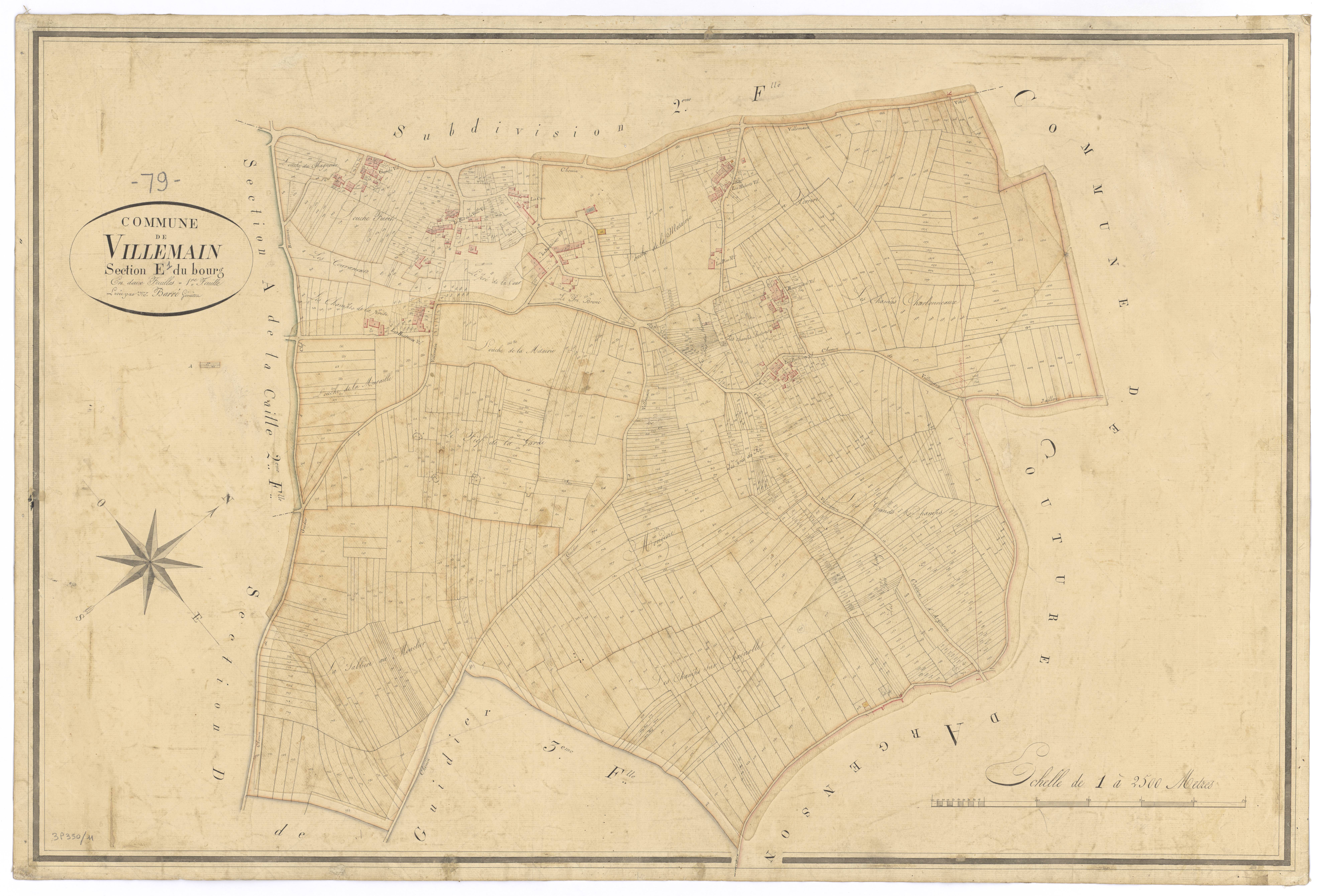 Villemain - FRAD079_CADASTRE_NAPOLEONIEN Section E1 dite du Bourg 