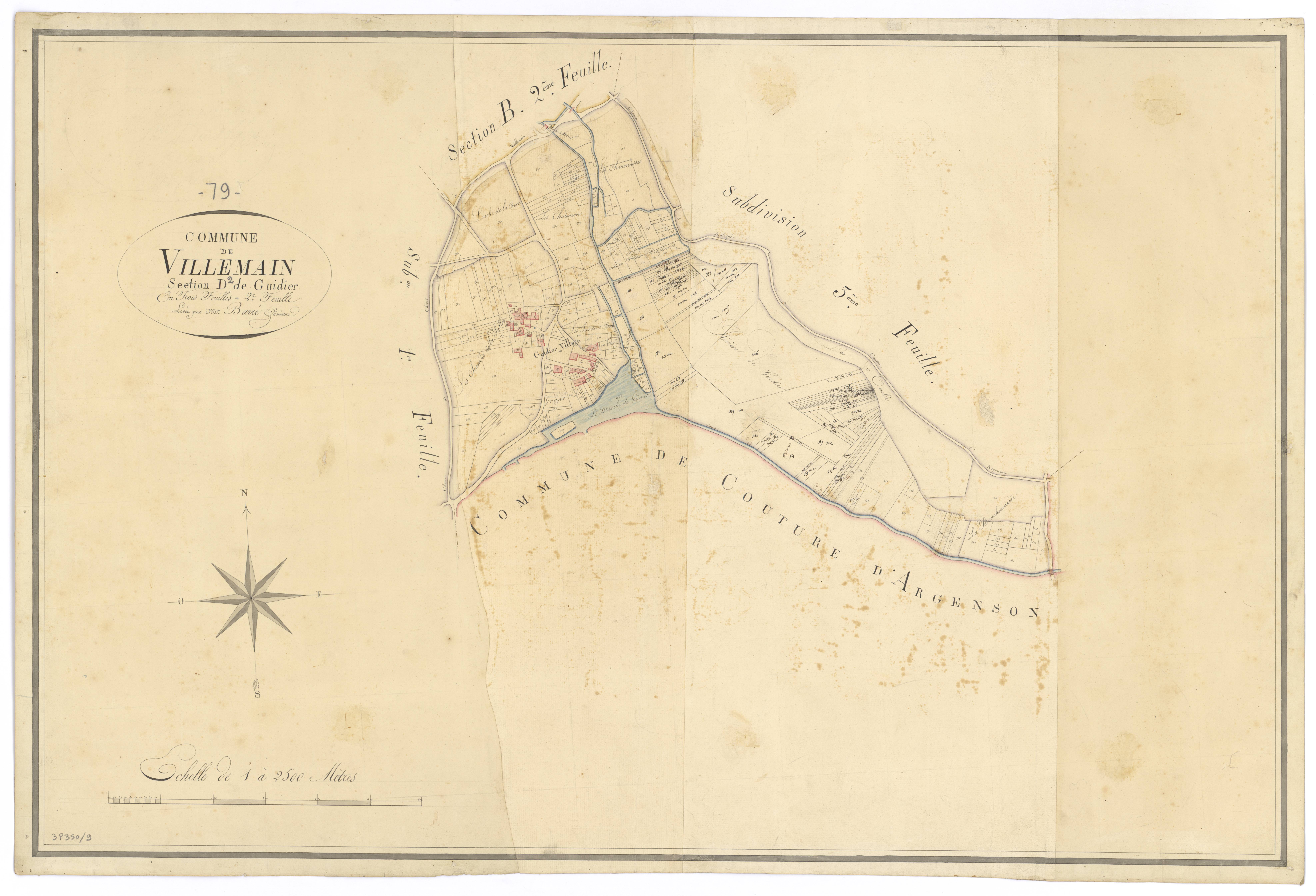 Villemain - FRAD079_CADASTRE_NAPOLEONIEN Section D2 dite de Guidier 