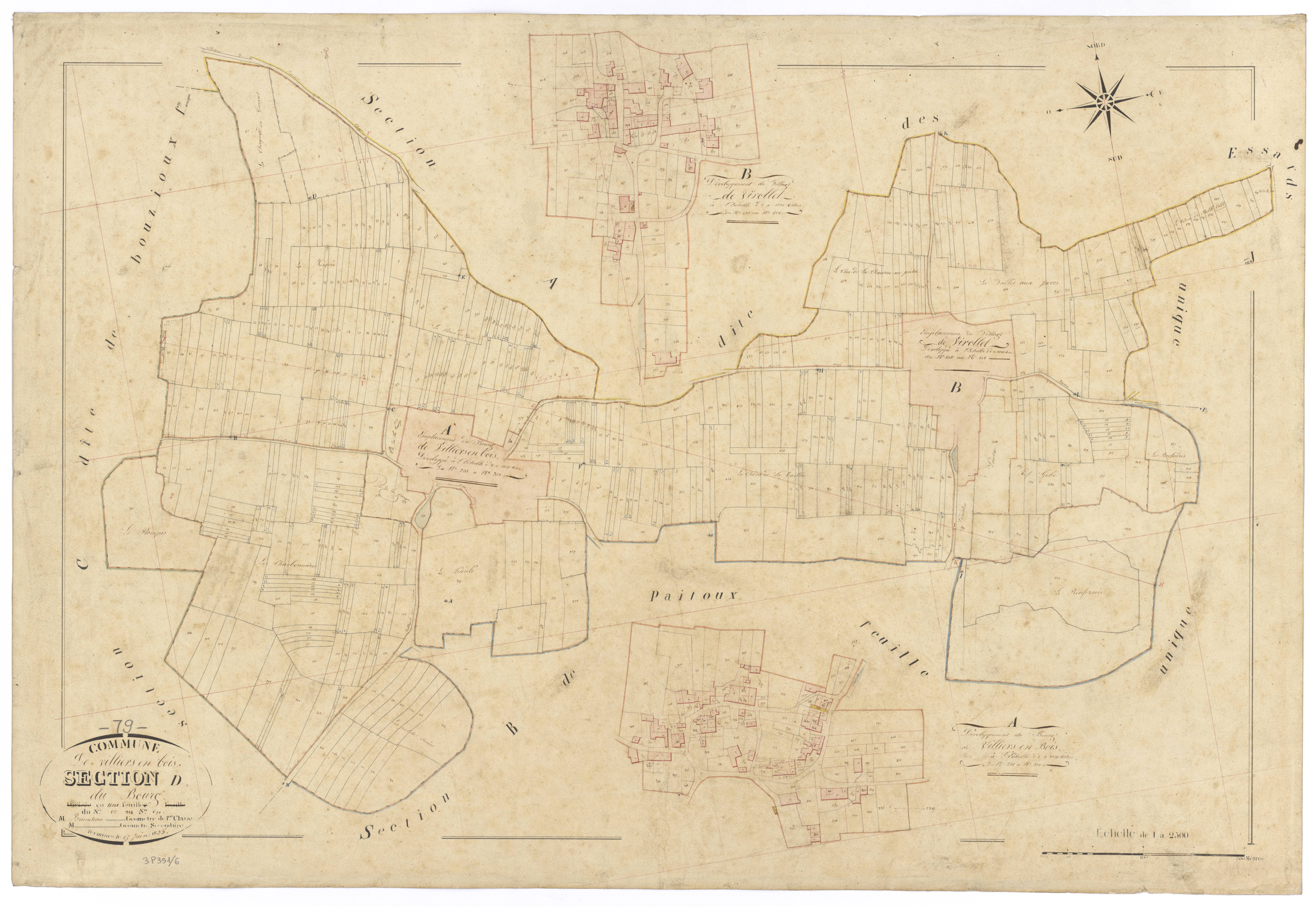 Villiers-en-Bois - FRAD079_CADASTRE_NAPOLEONIEN Section D dite du Bourg 