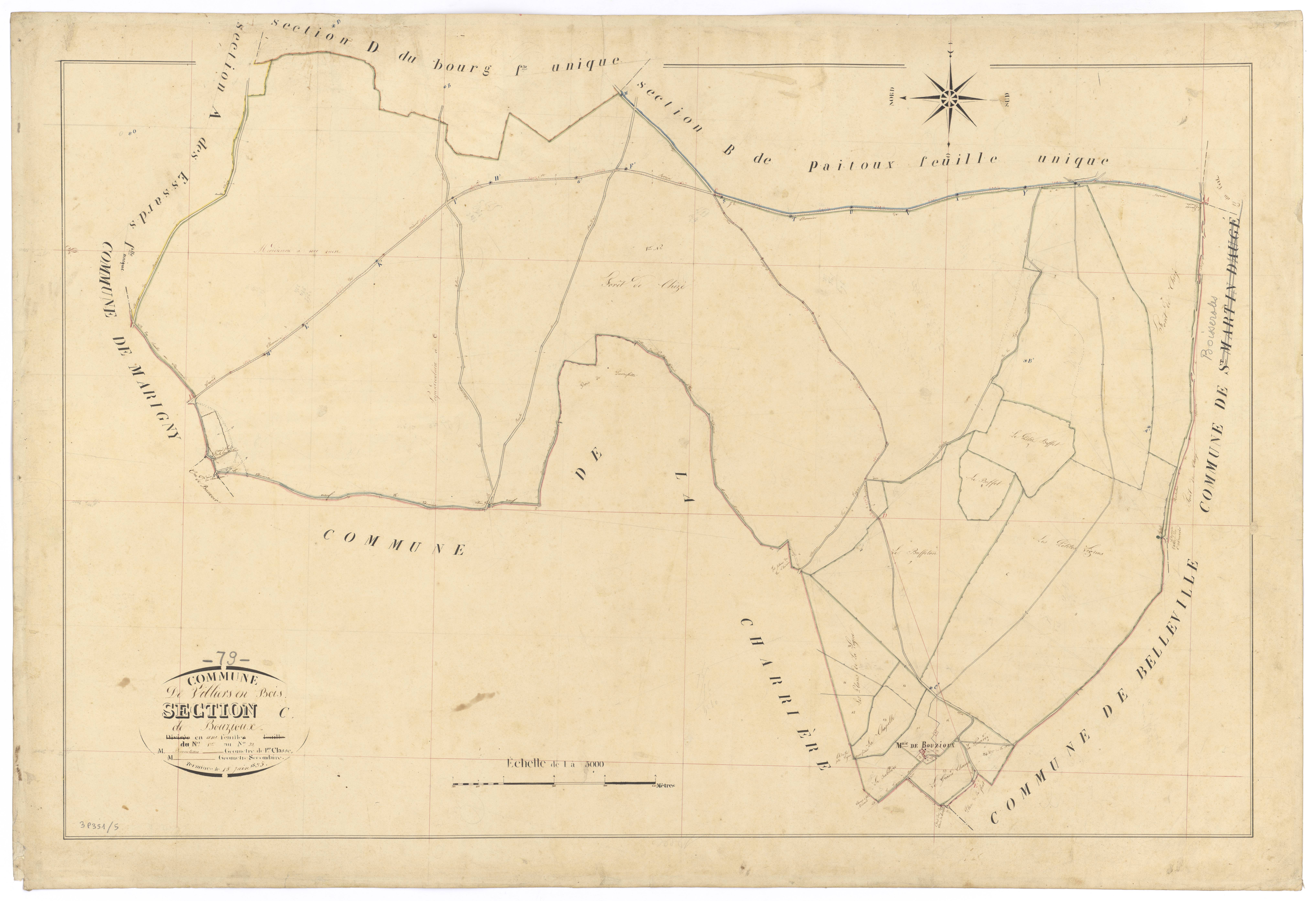 Villiers-en-Bois - FRAD079_CADASTRE_NAPOLEONIEN Section C dite de Bouzioux 