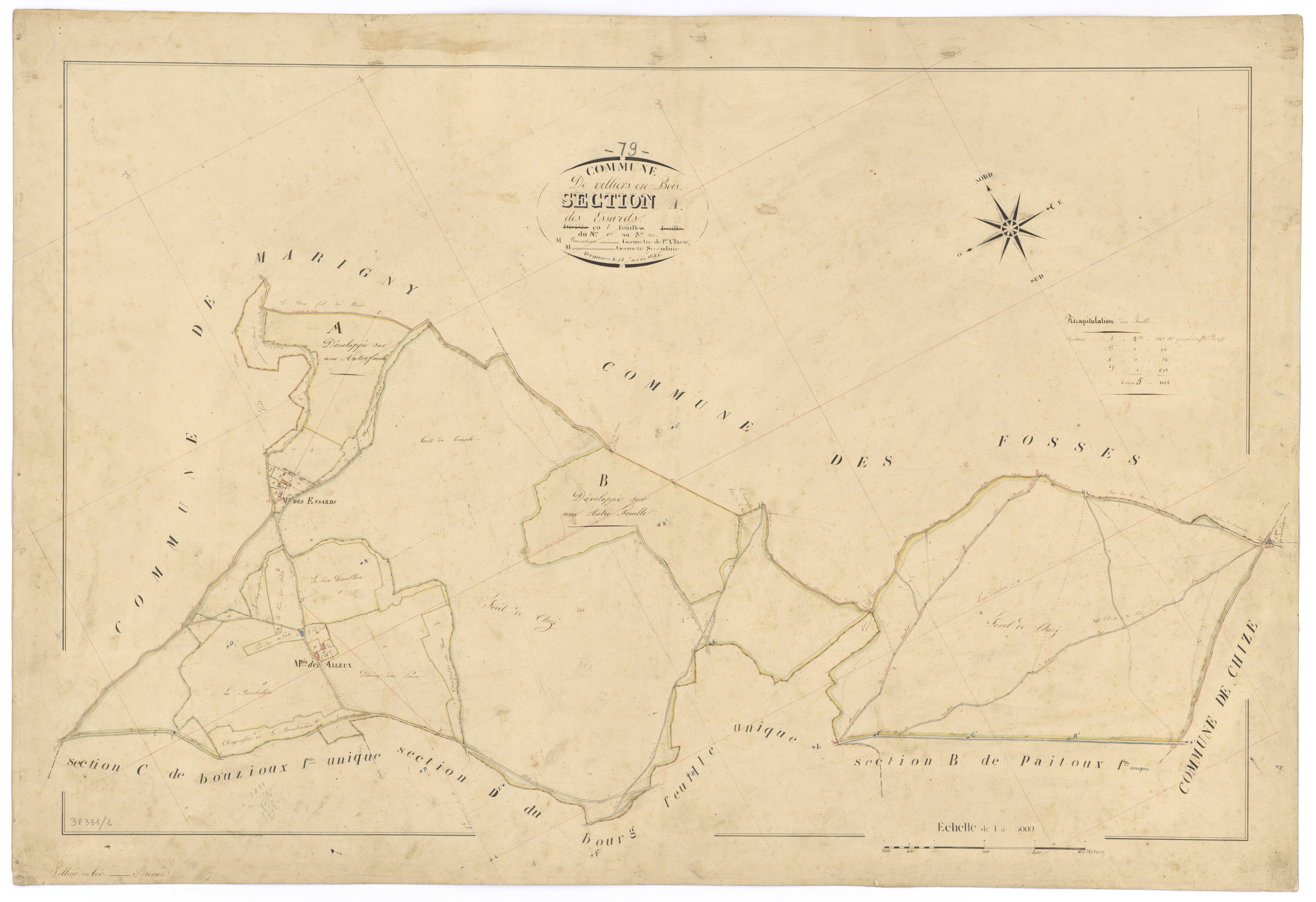 Villiers-en-Bois - FRAD079_CADASTRE_NAPOLEONIEN Section A dite des Essards 