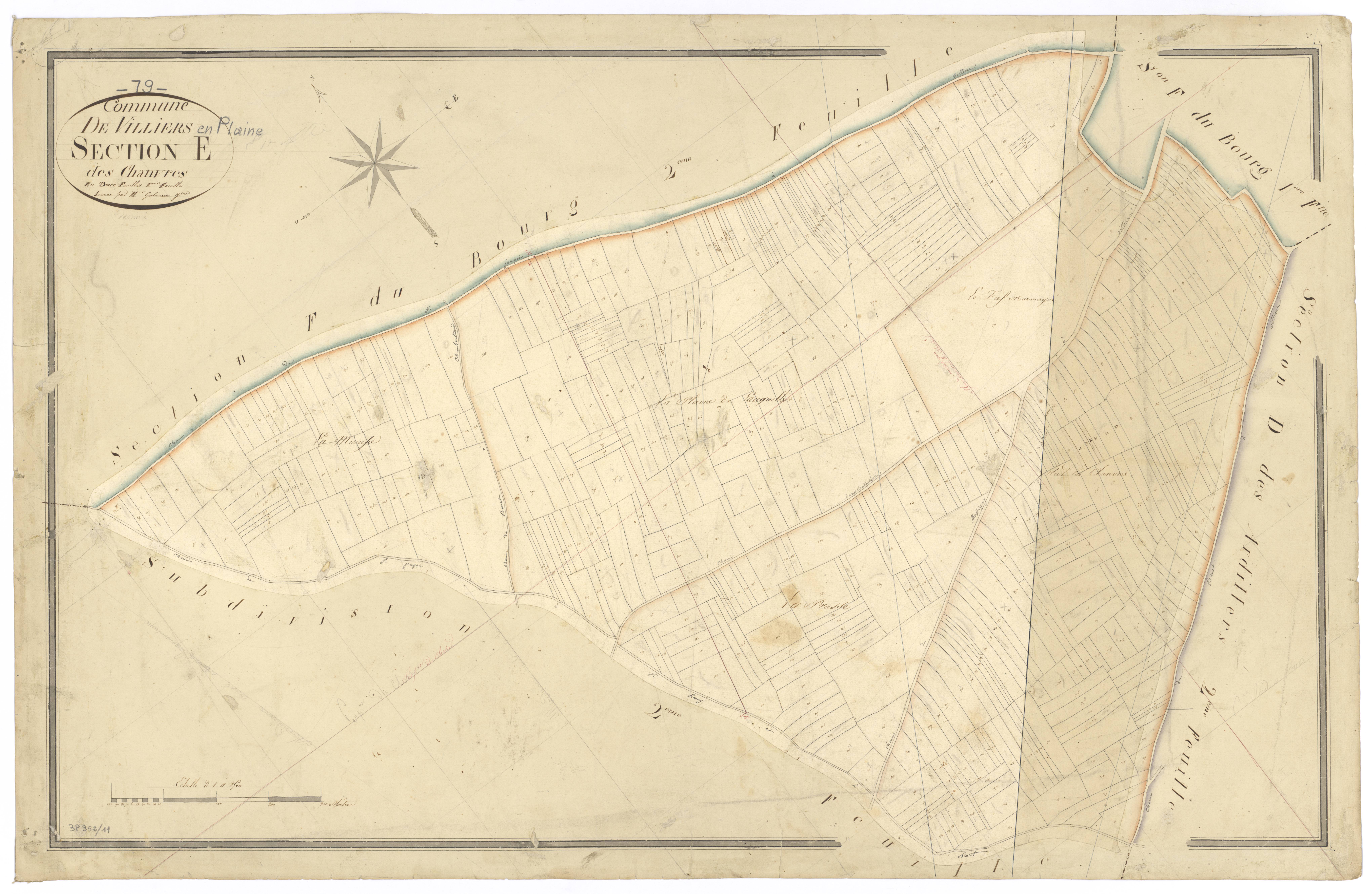 Villiers-en-Plaine - FRAD079_CADASTRE_NAPOLEONIEN Section E1 dite des Chanvres 