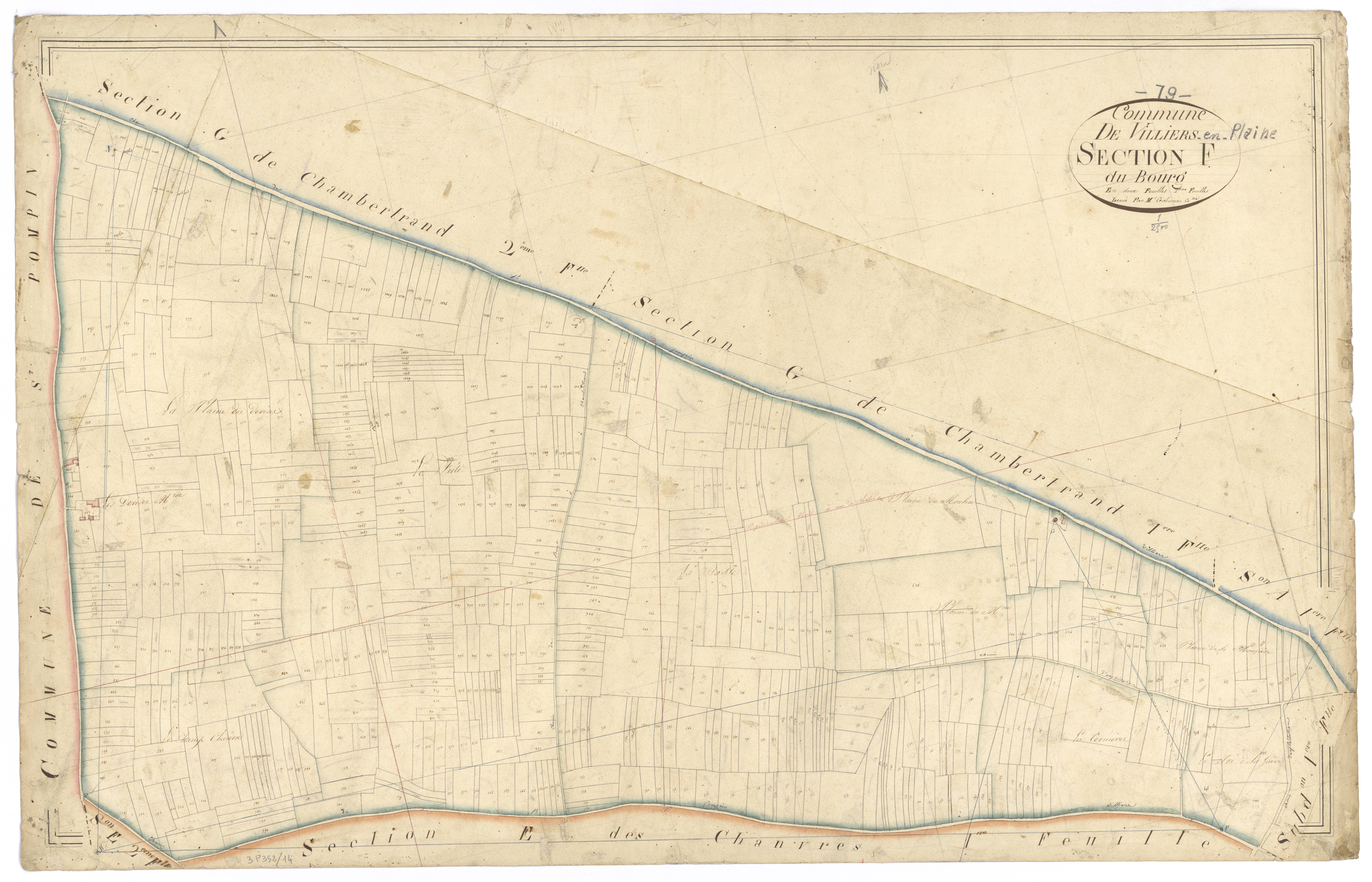 Villiers-en-Plaine - FRAD079_CADASTRE_NAPOLEONIEN Section F2 dite du Bourg
