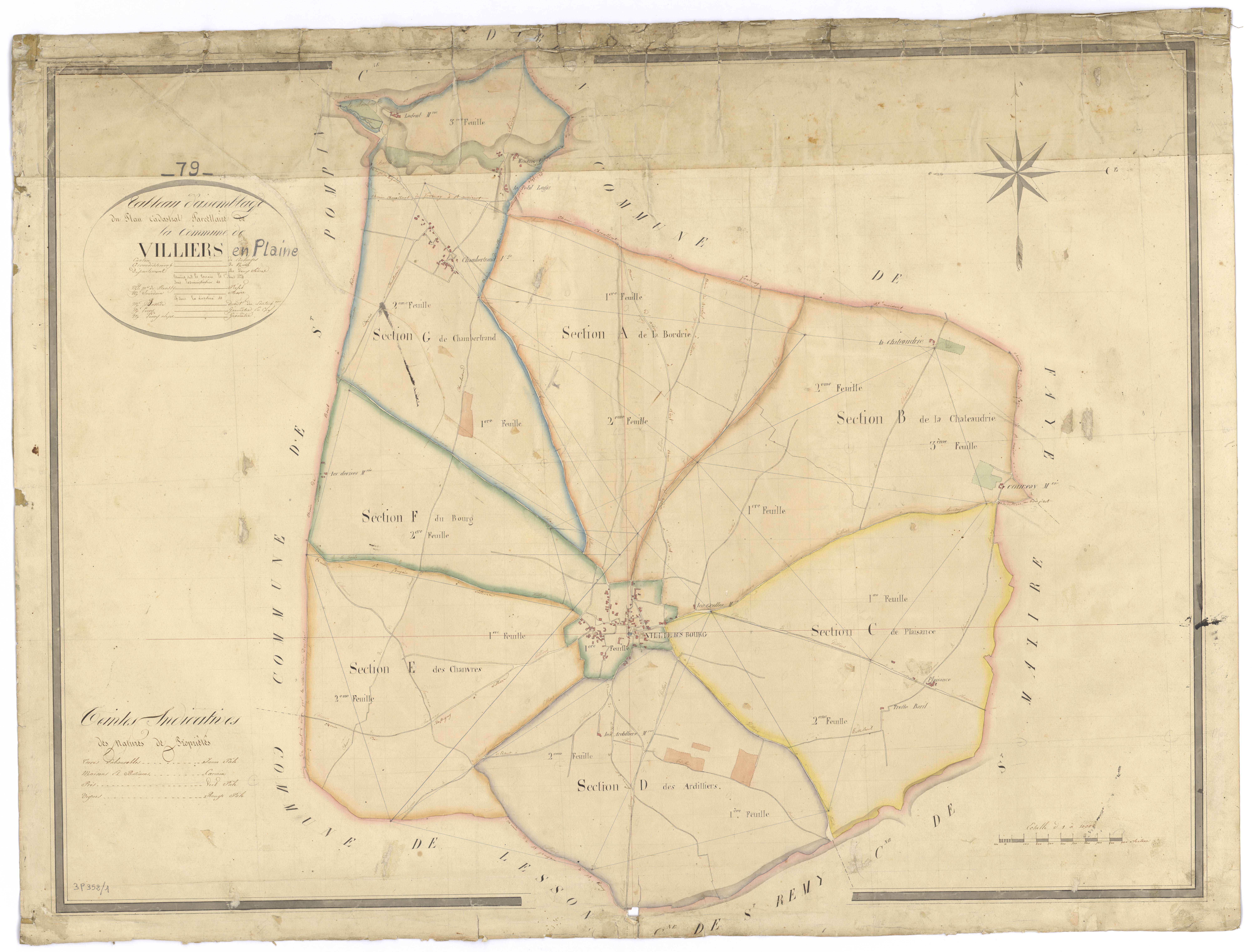 Villiers-en-Plaine - FRAD079_CADASTRE_NAPOLEONIEN Tableau d'assemblage 