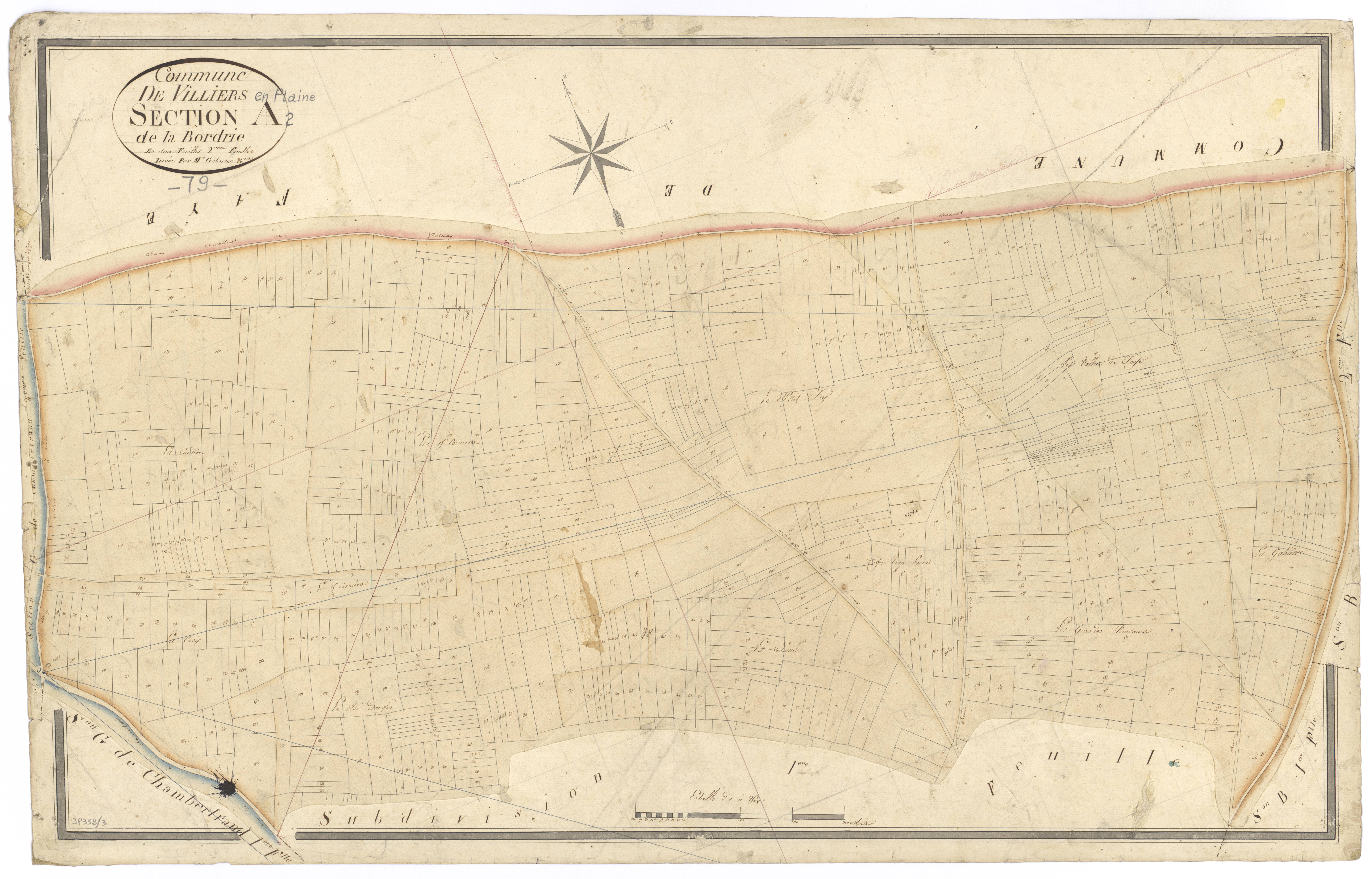 Villiers-en-Plaine - FRAD079_CADASTRE_NAPOLEONIEN Section A2 dite de la Bordrie