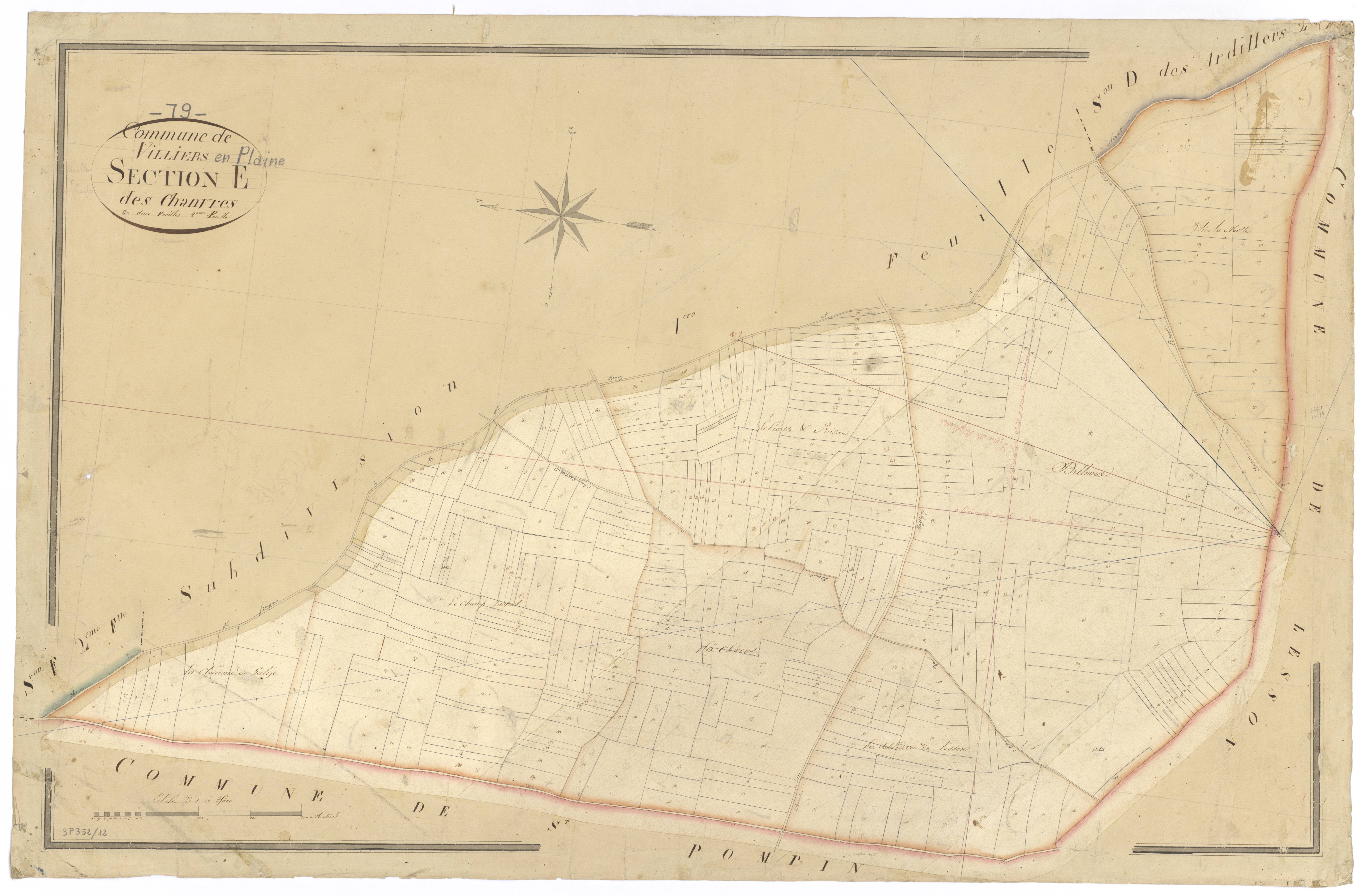 Villiers-en-Plaine - FRAD079_CADASTRE_NAPOLEONIEN Section E2 dite des Chanvres