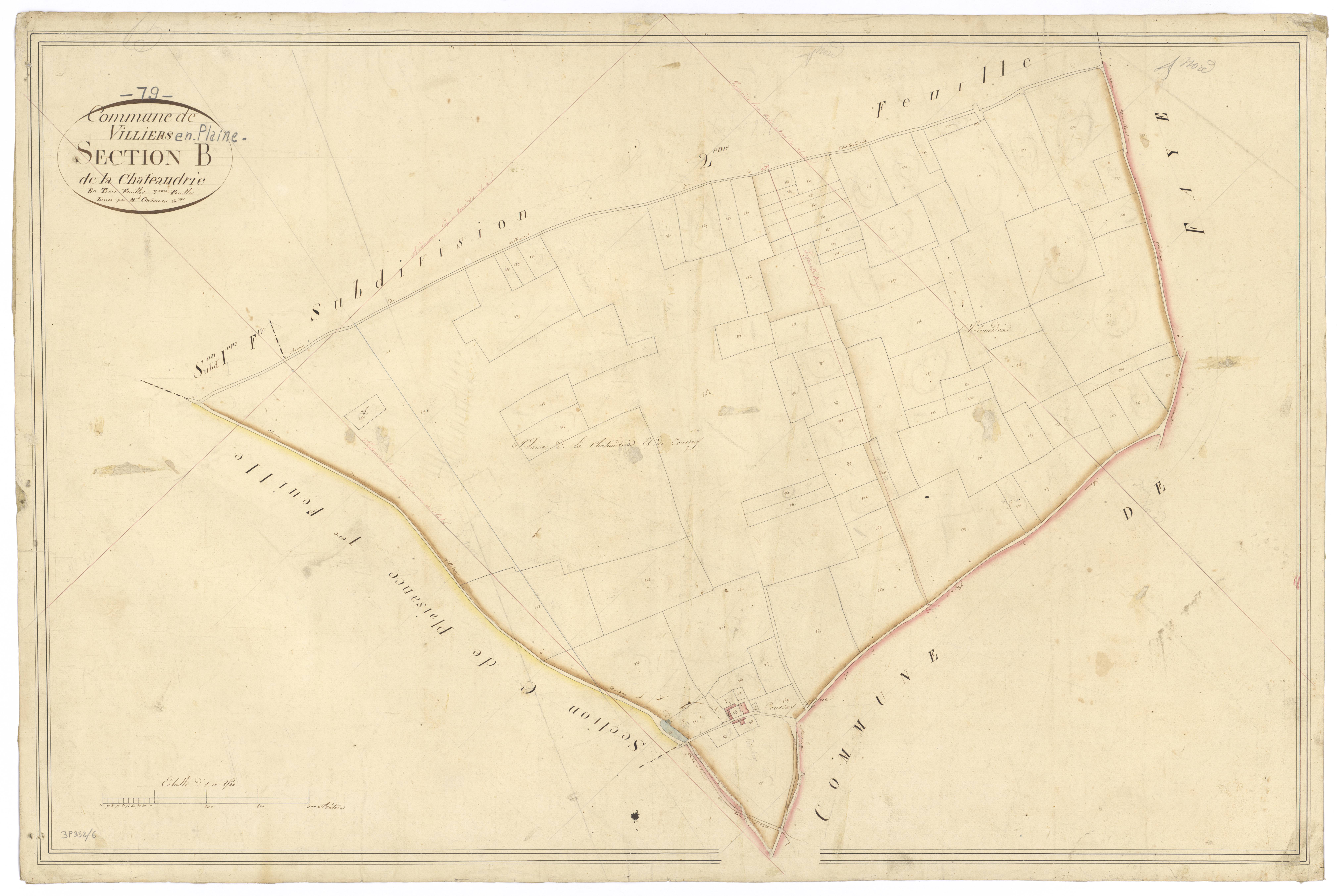 Villiers-en-Plaine - FRAD079_CADASTRE_NAPOLEONIEN Section B3 dite de la Chateaudrie