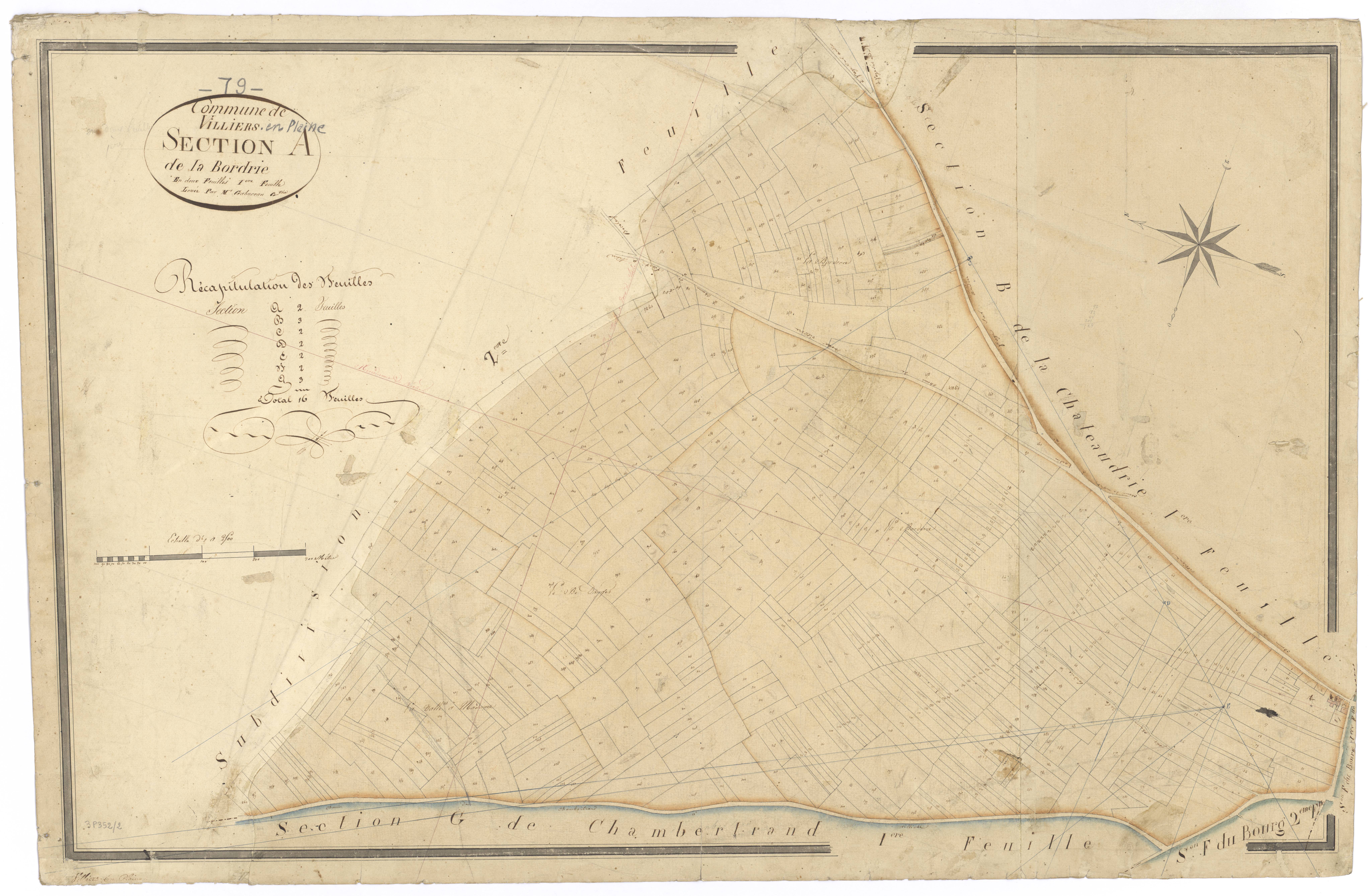 Villiers-en-Plaine - FRAD079_CADASTRE_NAPOLEONIEN Section A1 dite de la Bordrie