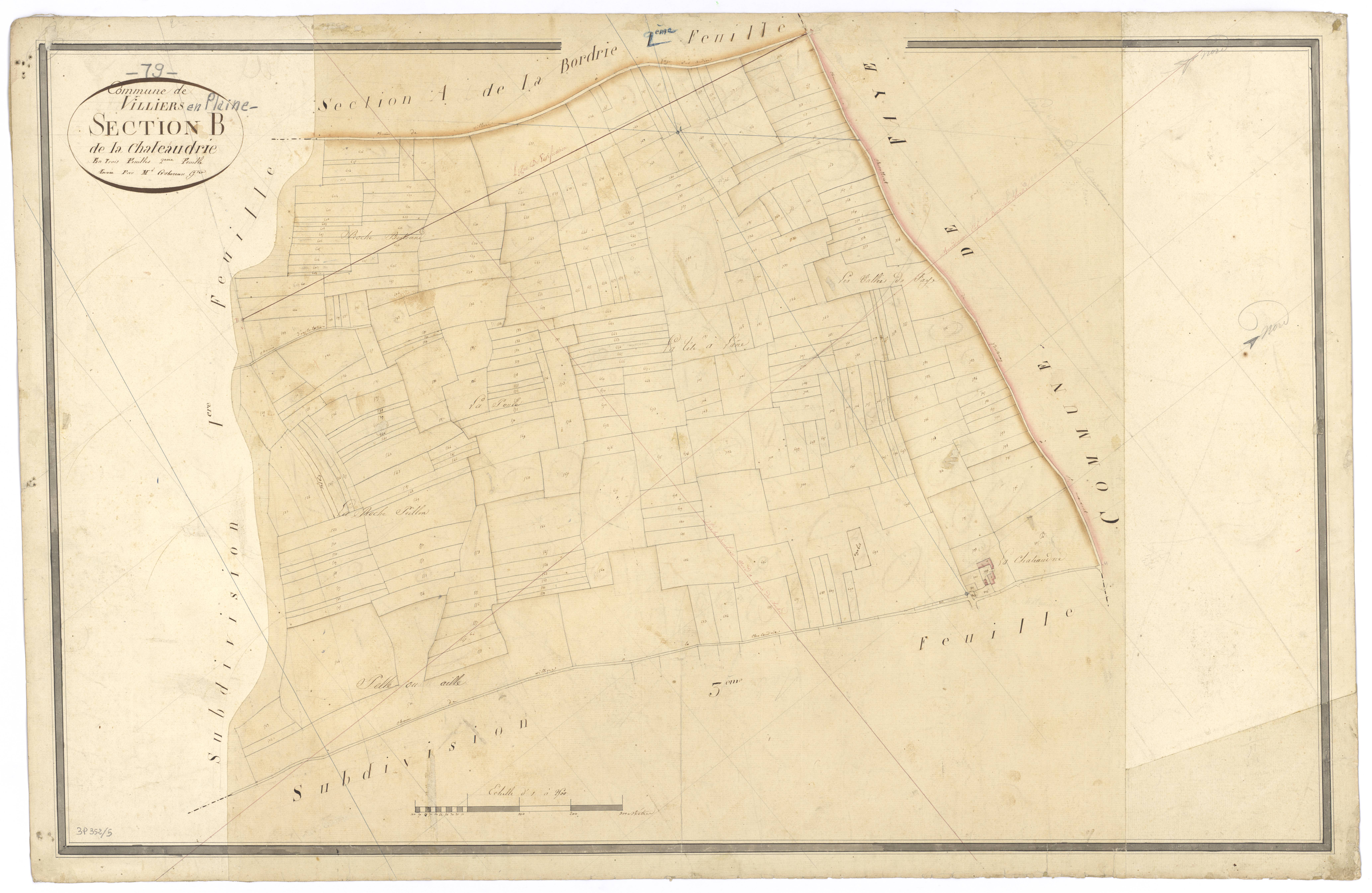 Villiers-en-Plaine - FRAD079_CADASTRE_NAPOLEONIEN Section B2 dite de la Chateaudrie 