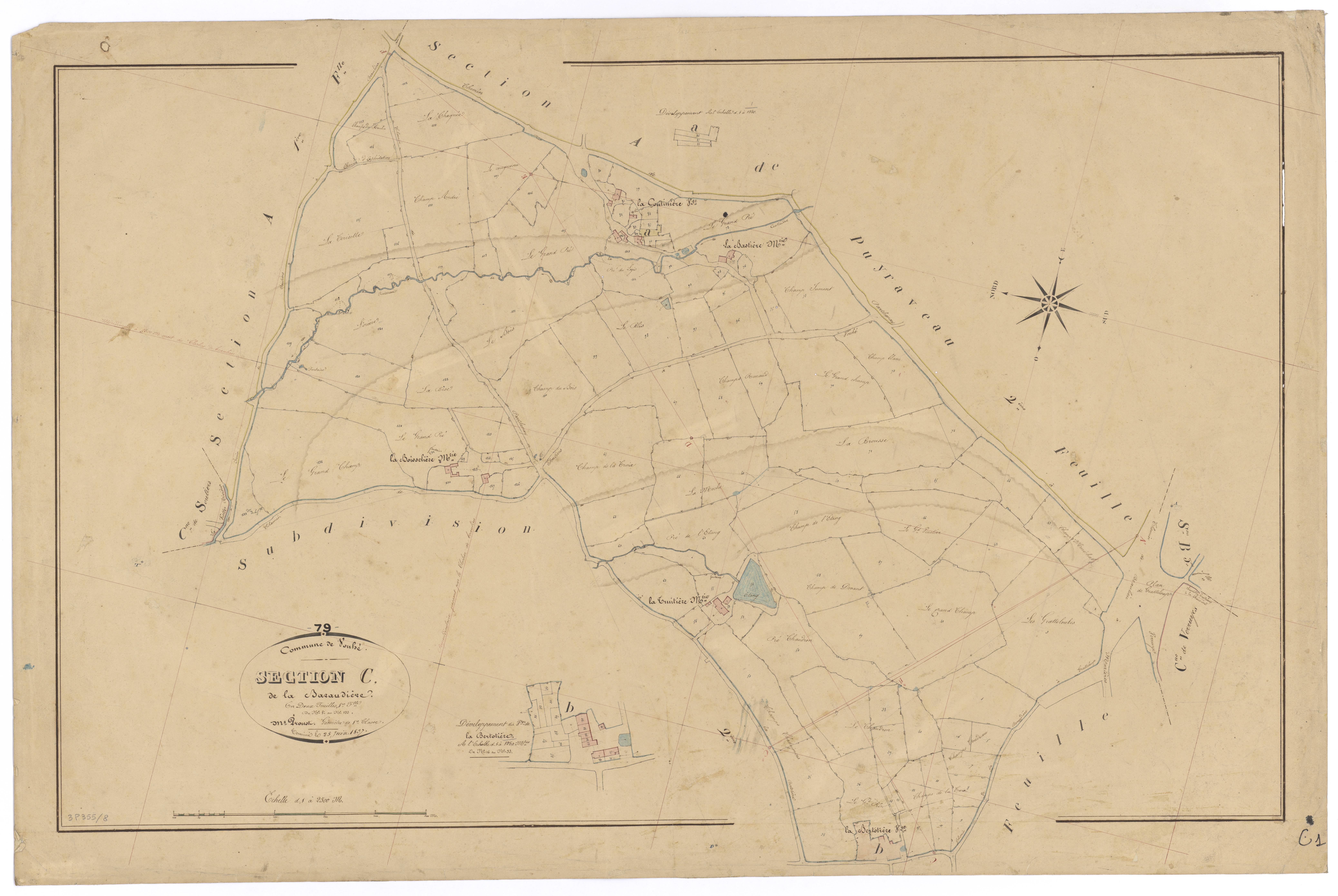 Vouhé - FRAD079_CADASTRE_NAPOLEONIEN Section C1 dite de la Baraudière 