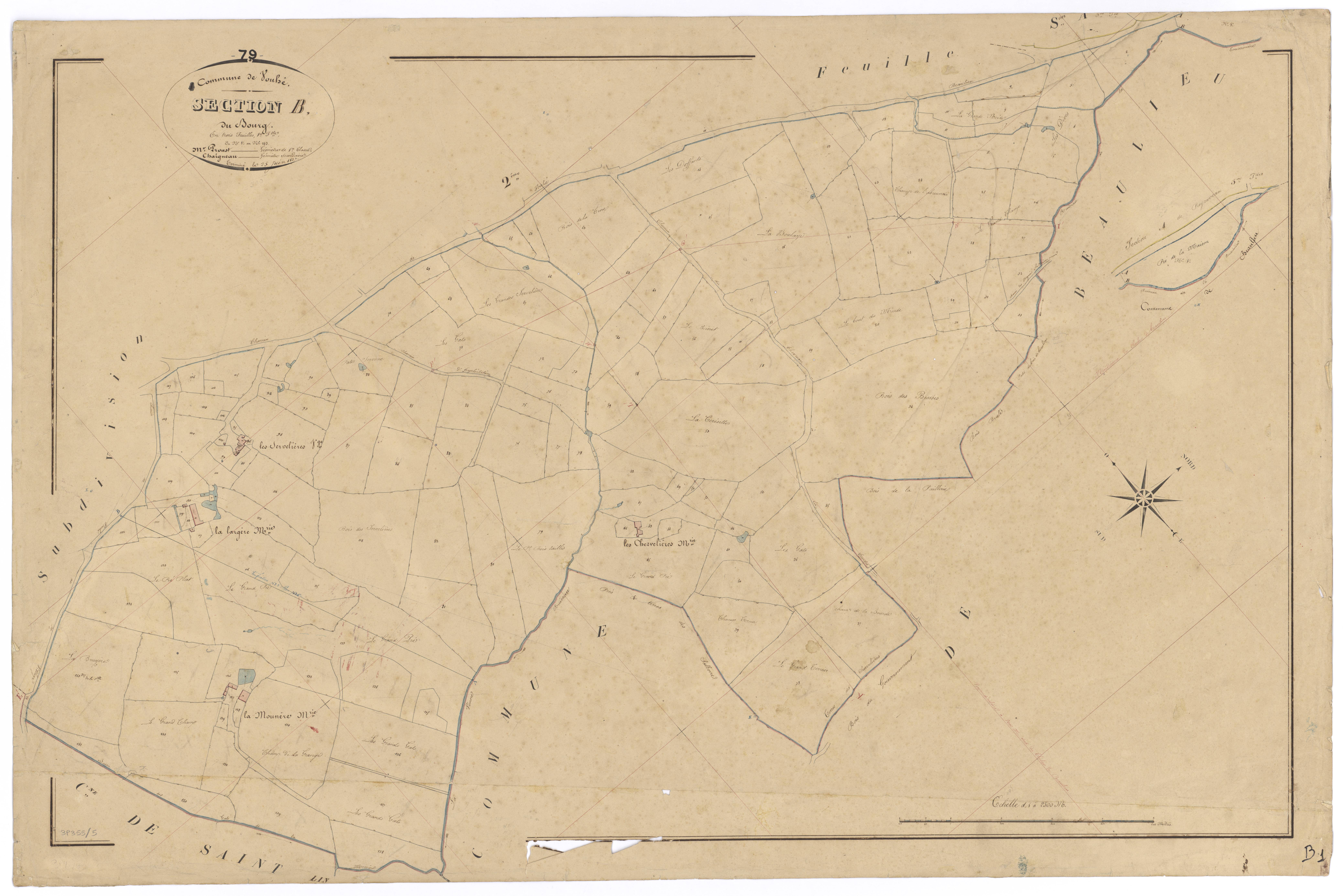 Vouhé - FRAD079_CADASTRE_NAPOLEONIEN Section B1 dite du Bourg 