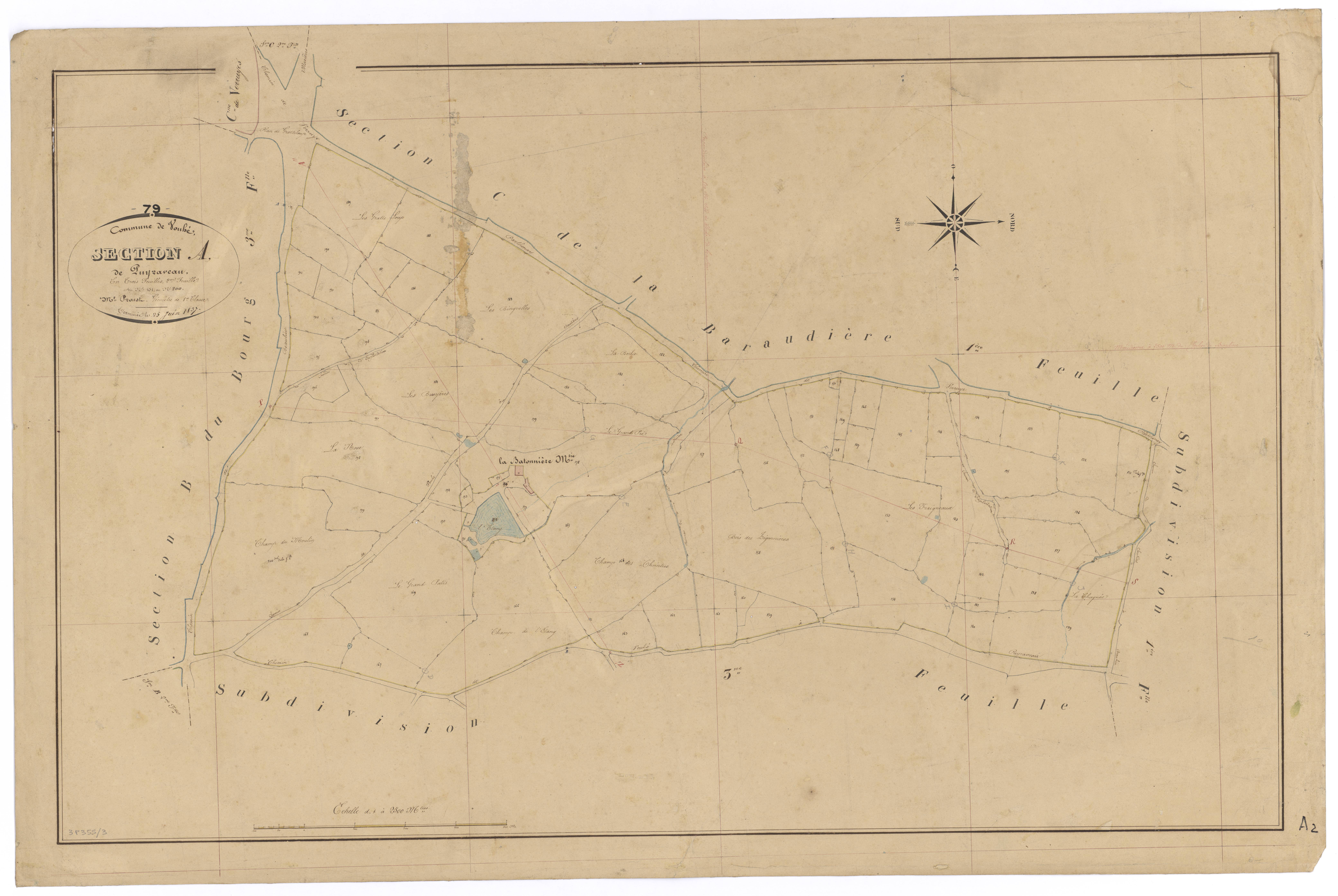 Vouhé - FRAD079_CADASTRE_NAPOLEONIEN Section A2 dite de Puyraveau 