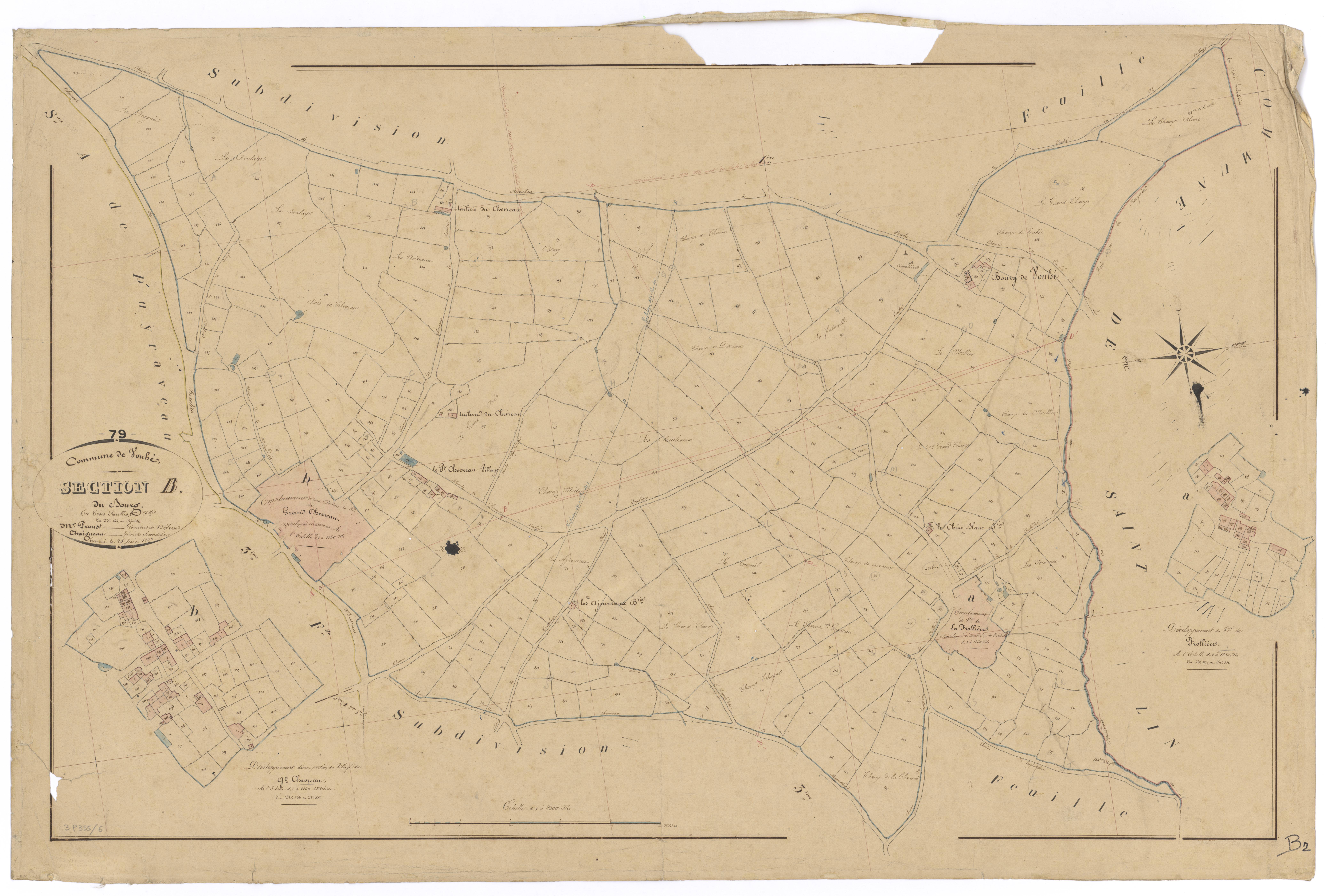 Vouhé - FRAD079_CADASTRE_NAPOLEONIEN Section B2 dite du Bourg 