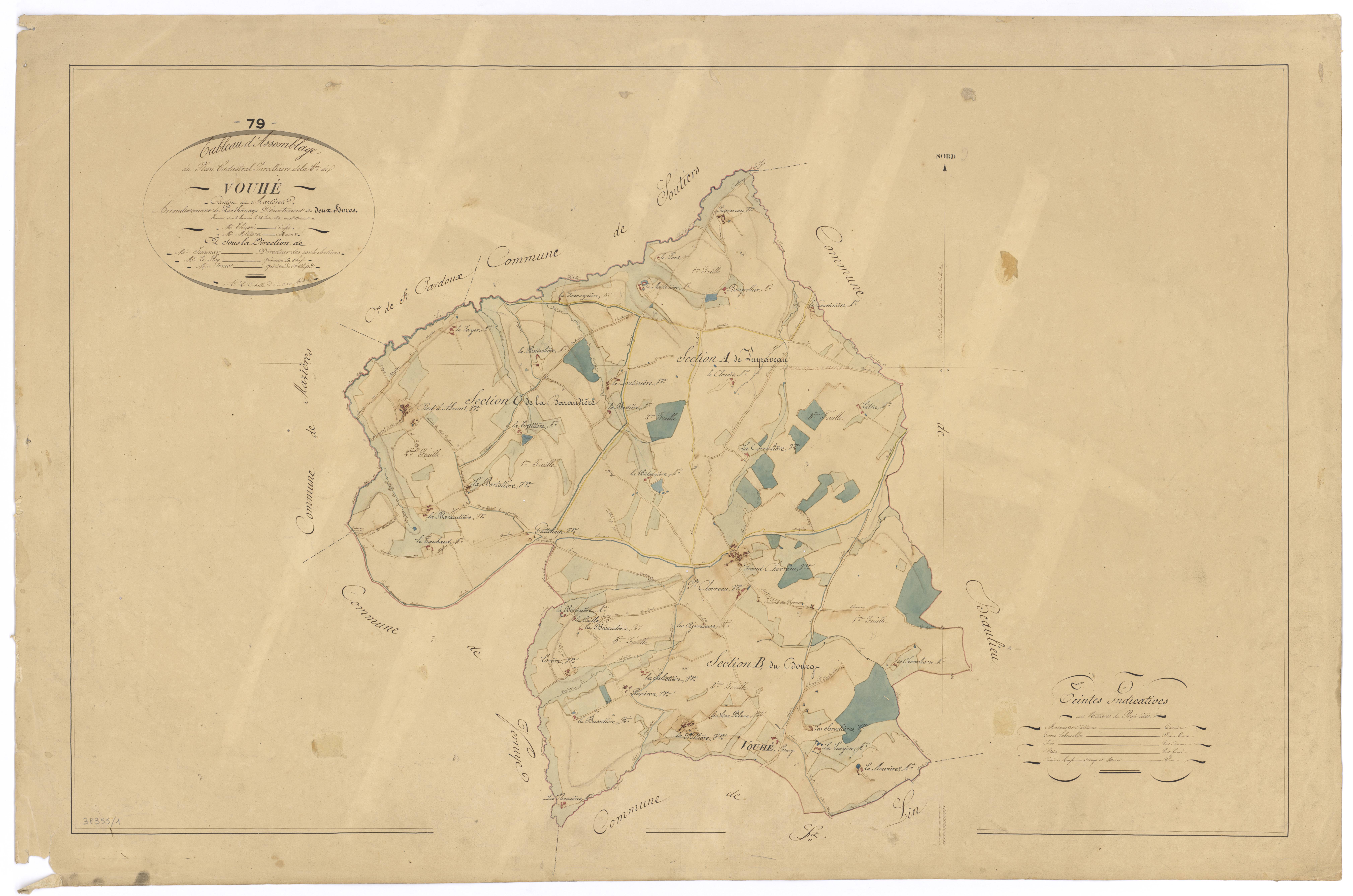 Vouhé - FRAD079_CADASTRE_NAPOLEONIEN Tableau d'assemblage 