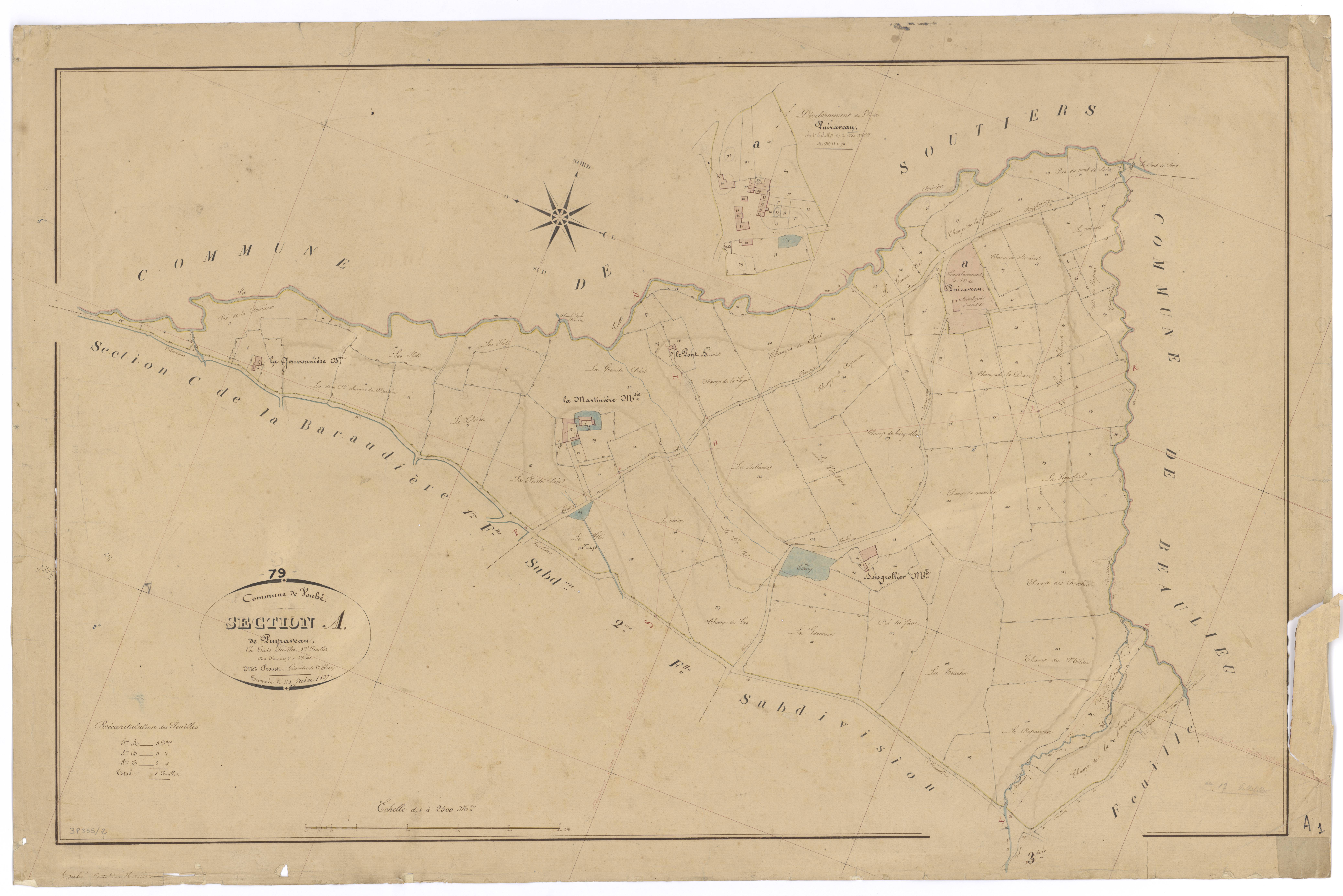 Vouhé - FRAD079_CADASTRE_NAPOLEONIEN Section A1 dite de Puyraveau 