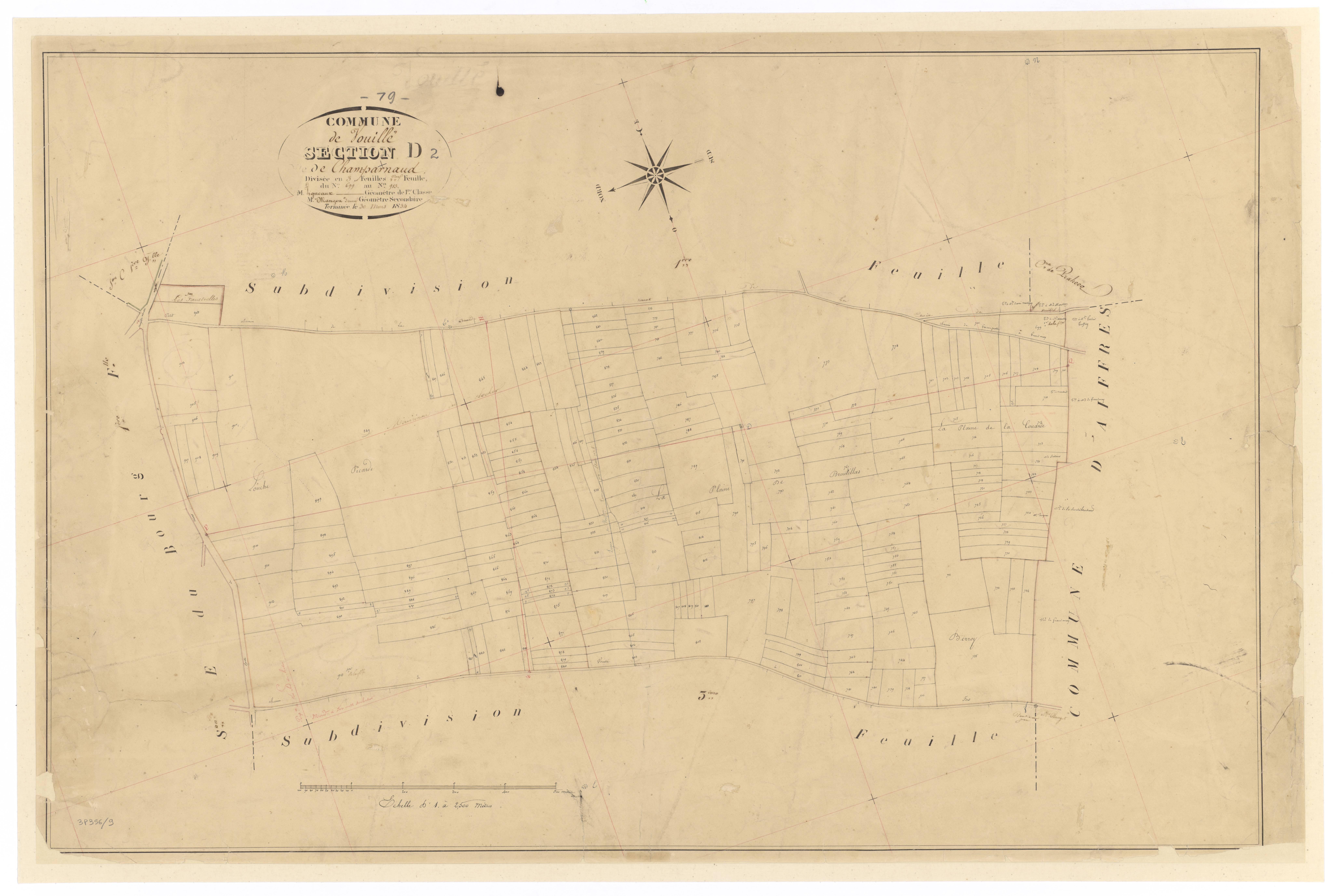 Vouillé - FRAD079_CADASTRE_NAPOLEONIEN Section D2 dite de Champarnaud 