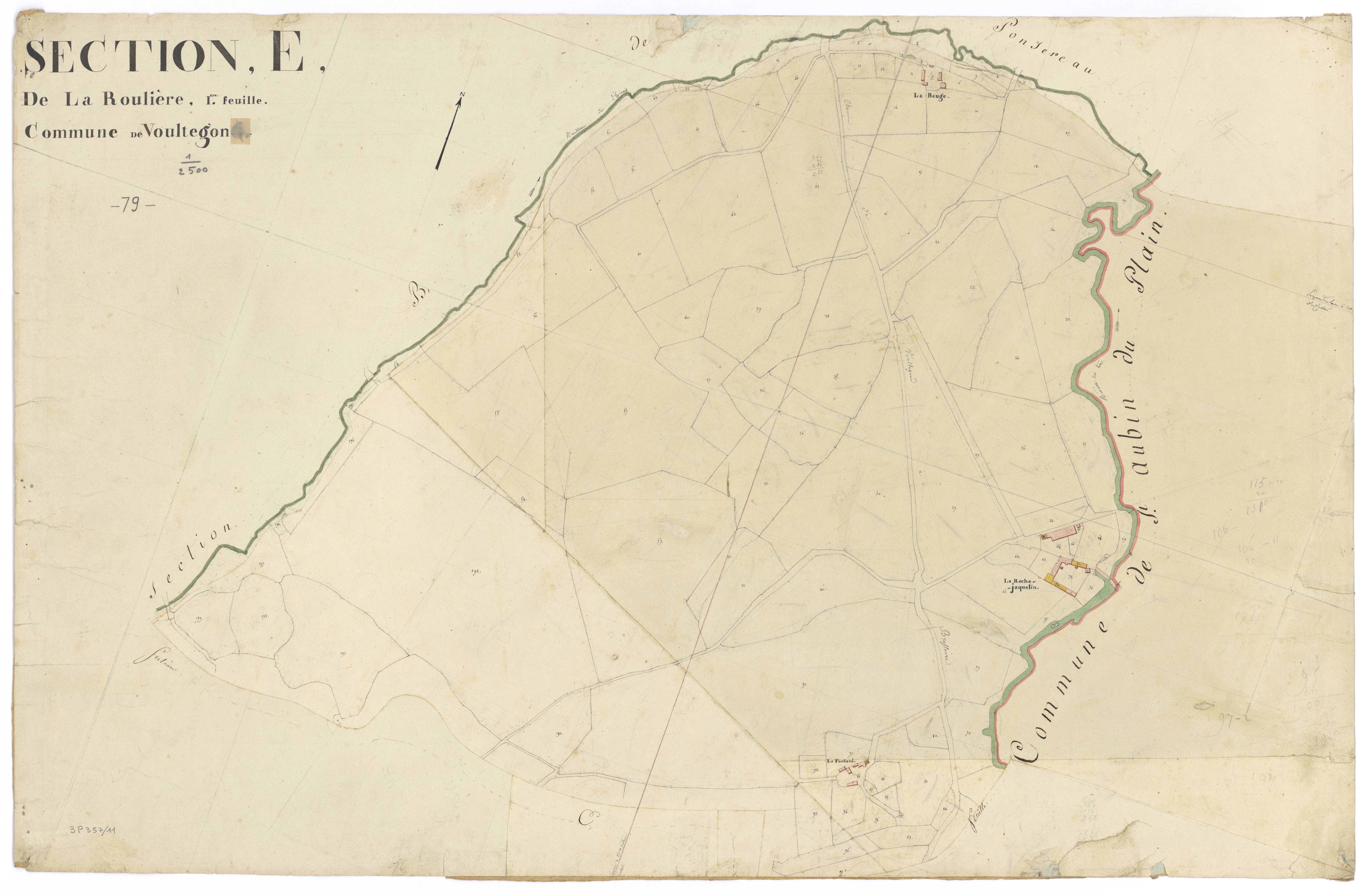 Voultegon - FRAD079_CADASTRE_NAPOLEONIEN Section E1 dite de la Roulière