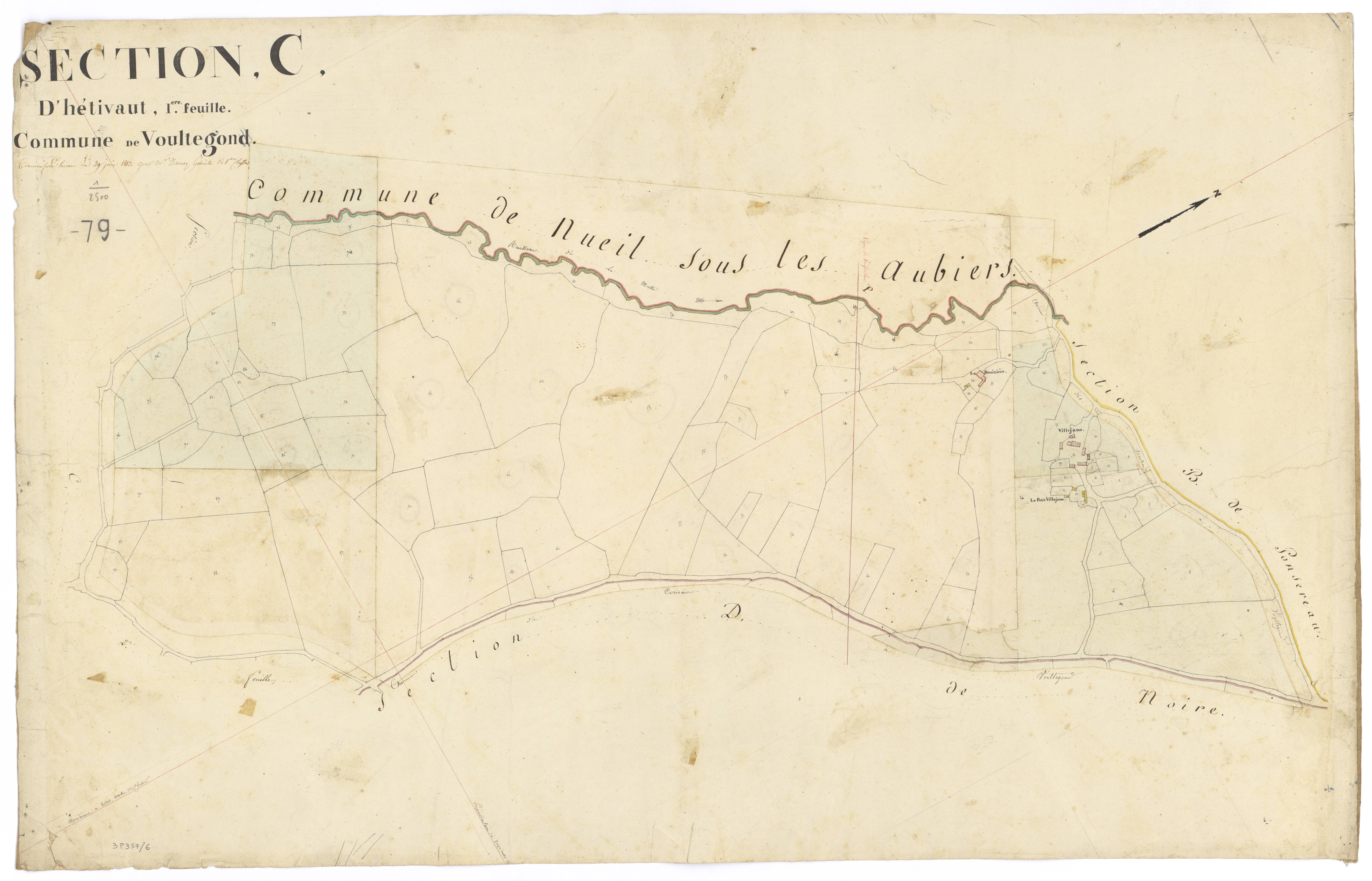 Voultegon - FRAD079_CADASTRE_NAPOLEONIEN Section C1 dite D'hétivaut