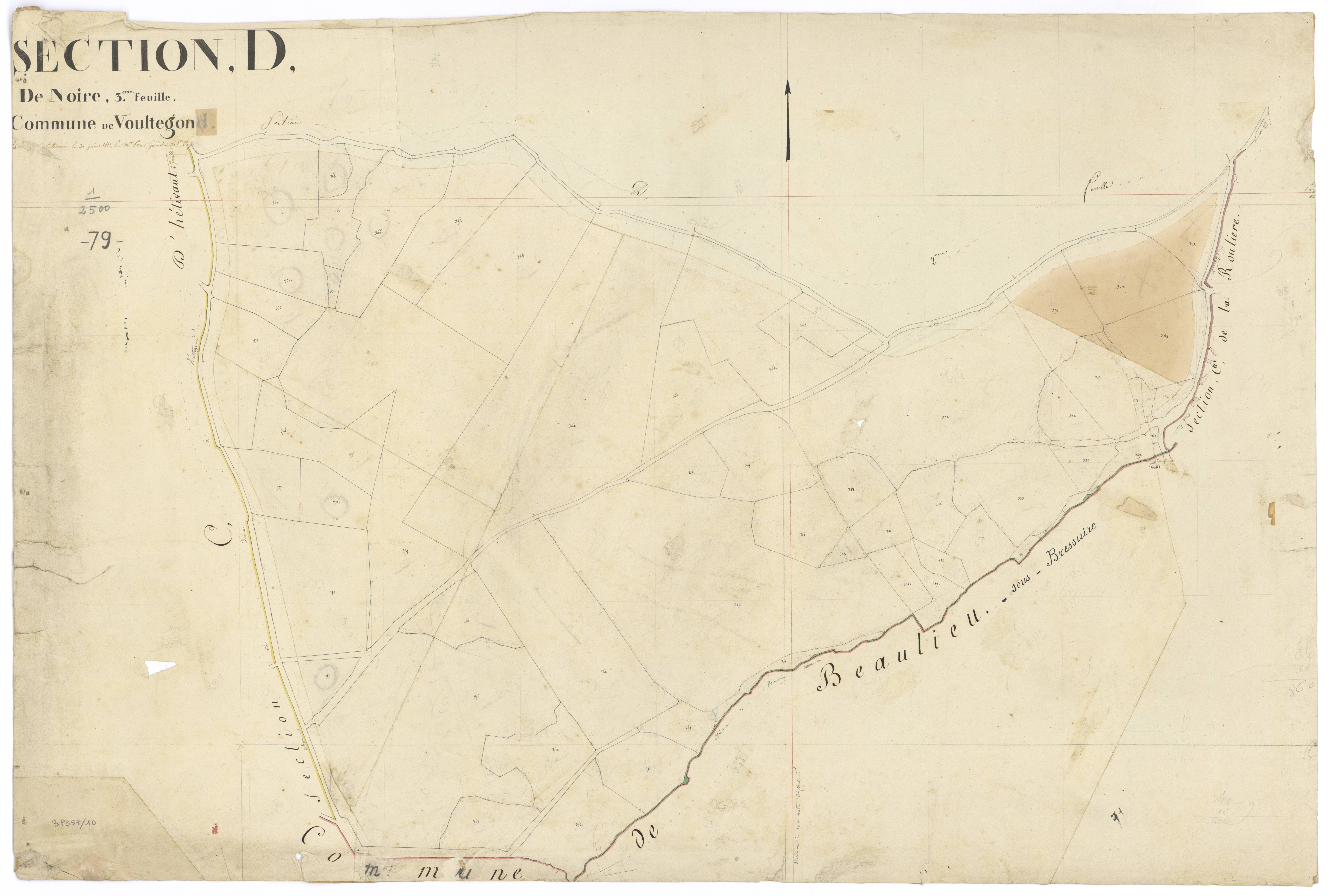 Voultegon - FRAD079_CADASTRE_NAPOLEONIEN Section D3 dite de Noire