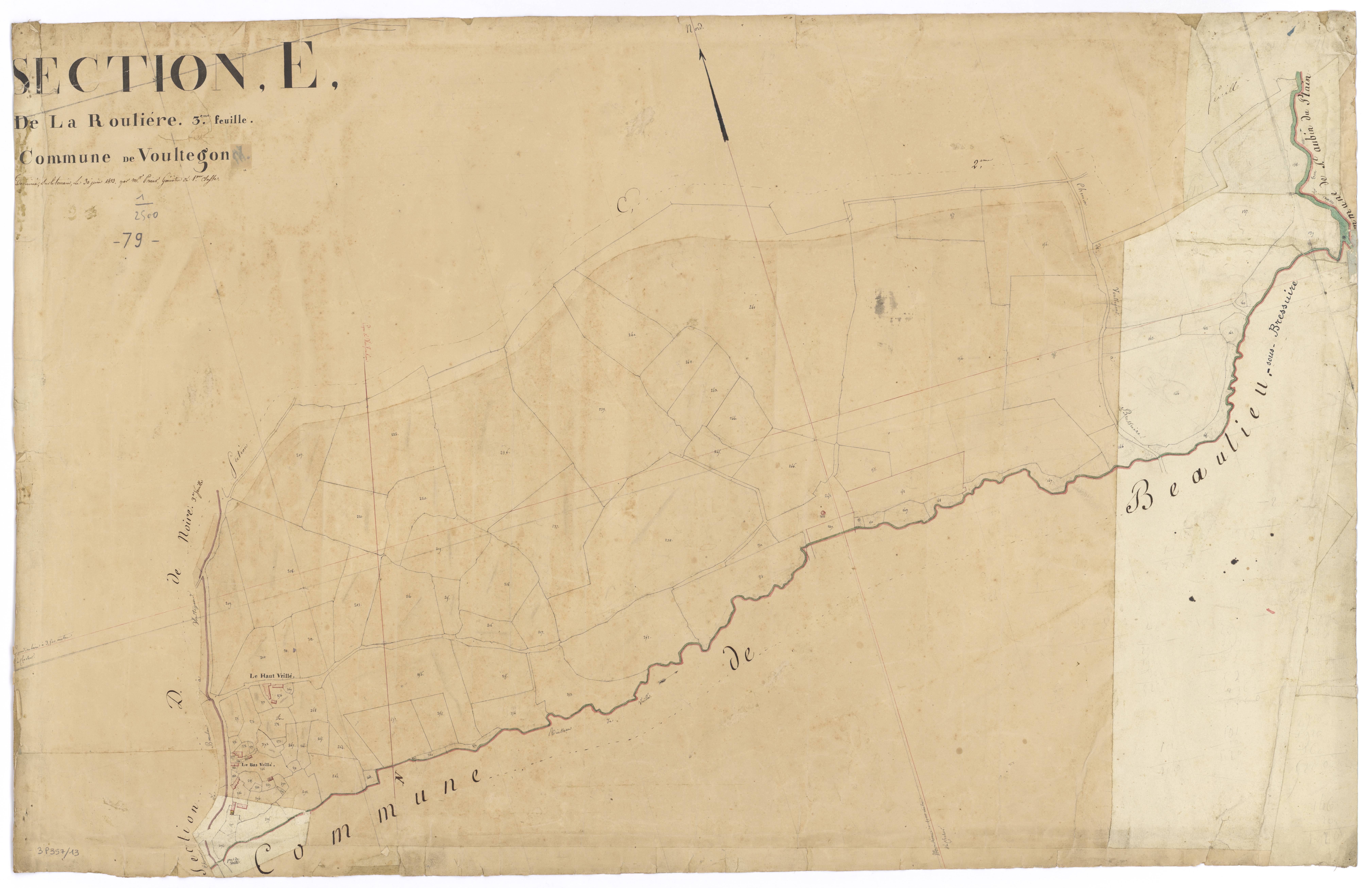 Voultegon - FRAD079_CADASTRE_NAPOLEONIEN Section E3 dite de la Roulière