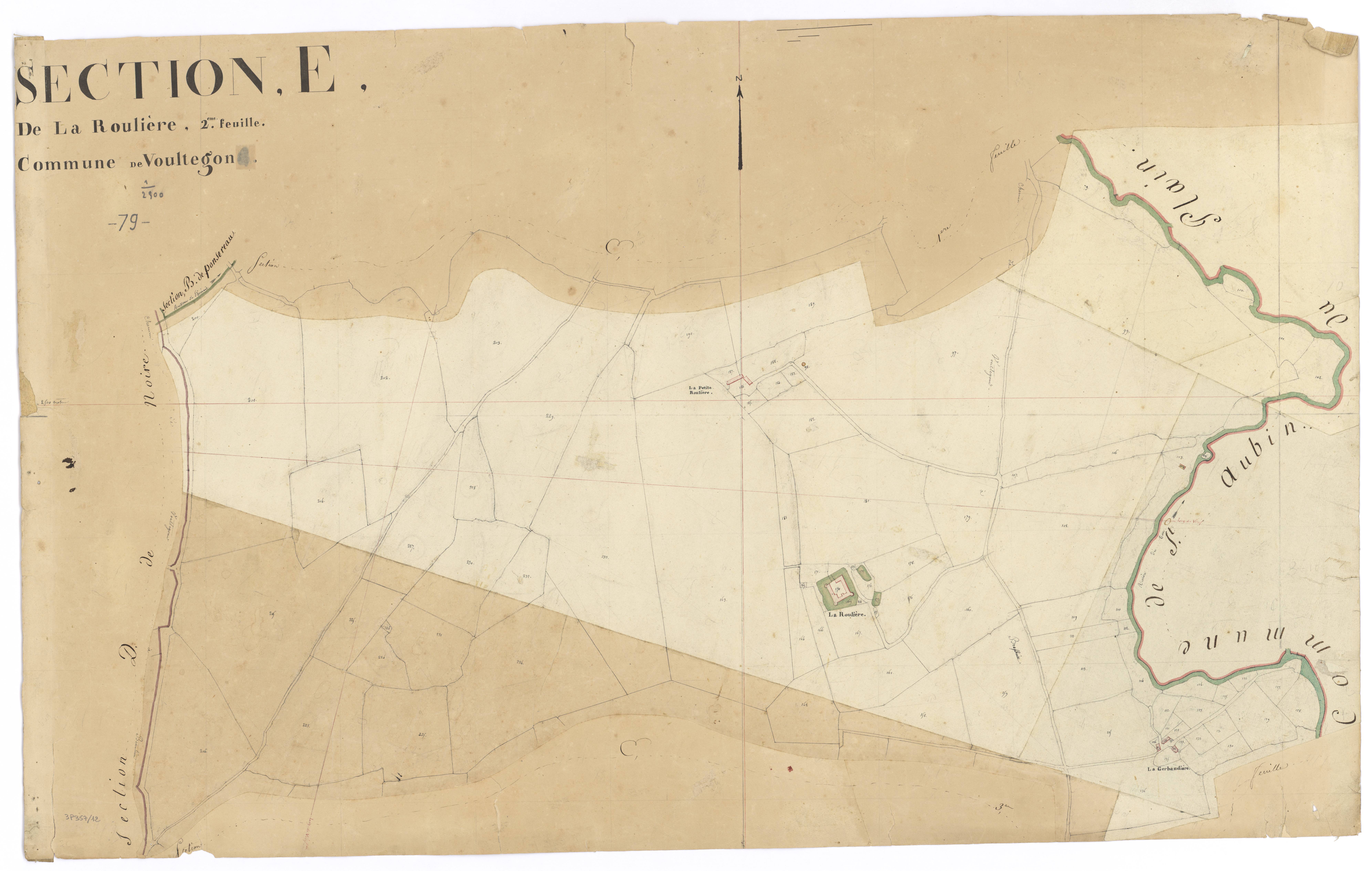 Voultegon - FRAD079_CADASTRE_NAPOLEONIEN Section E2 dite de la Roulière