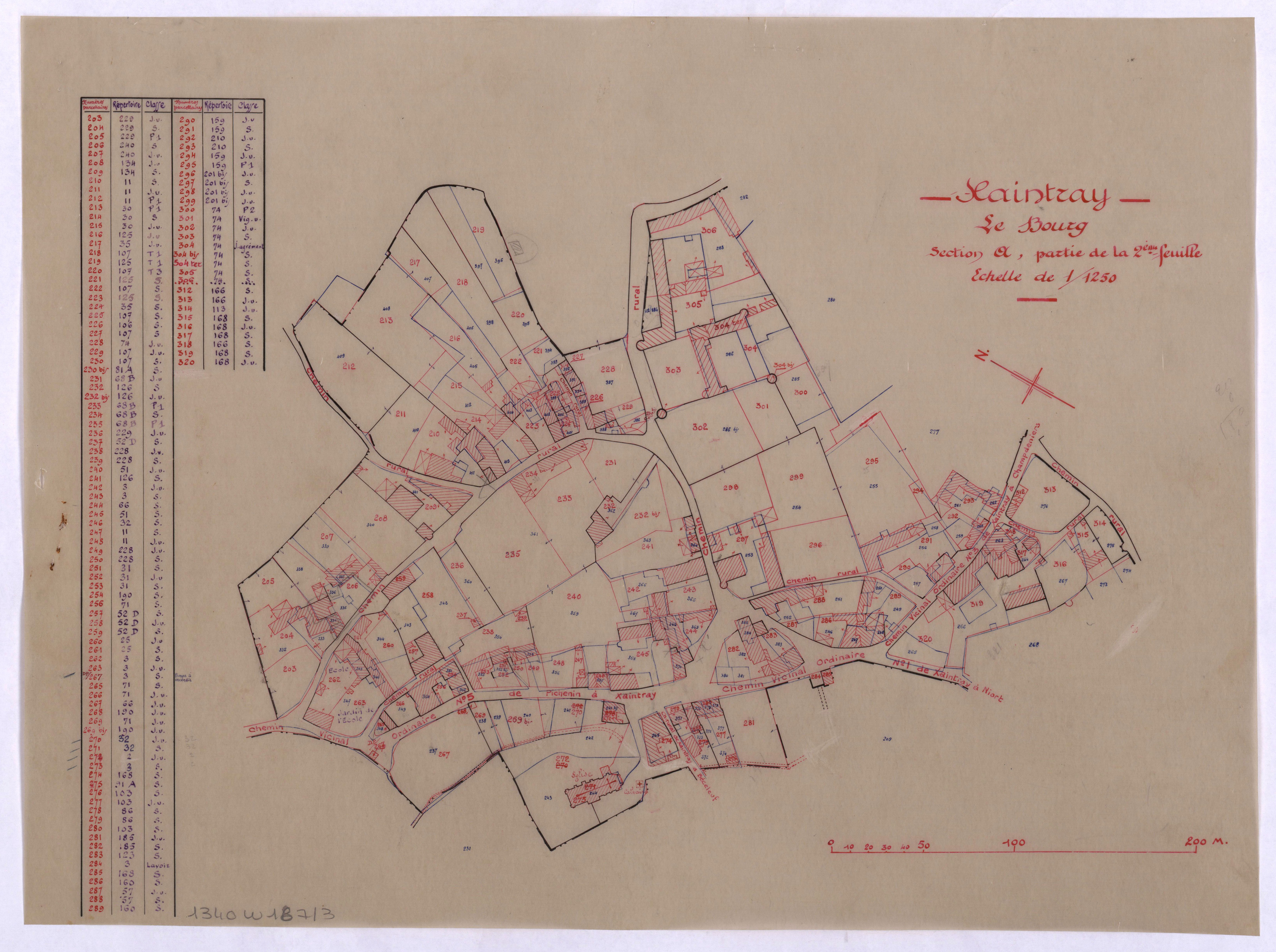 Xaintray - FRAD079_CADASTRE_RECENT Section A (Feuille 2) 