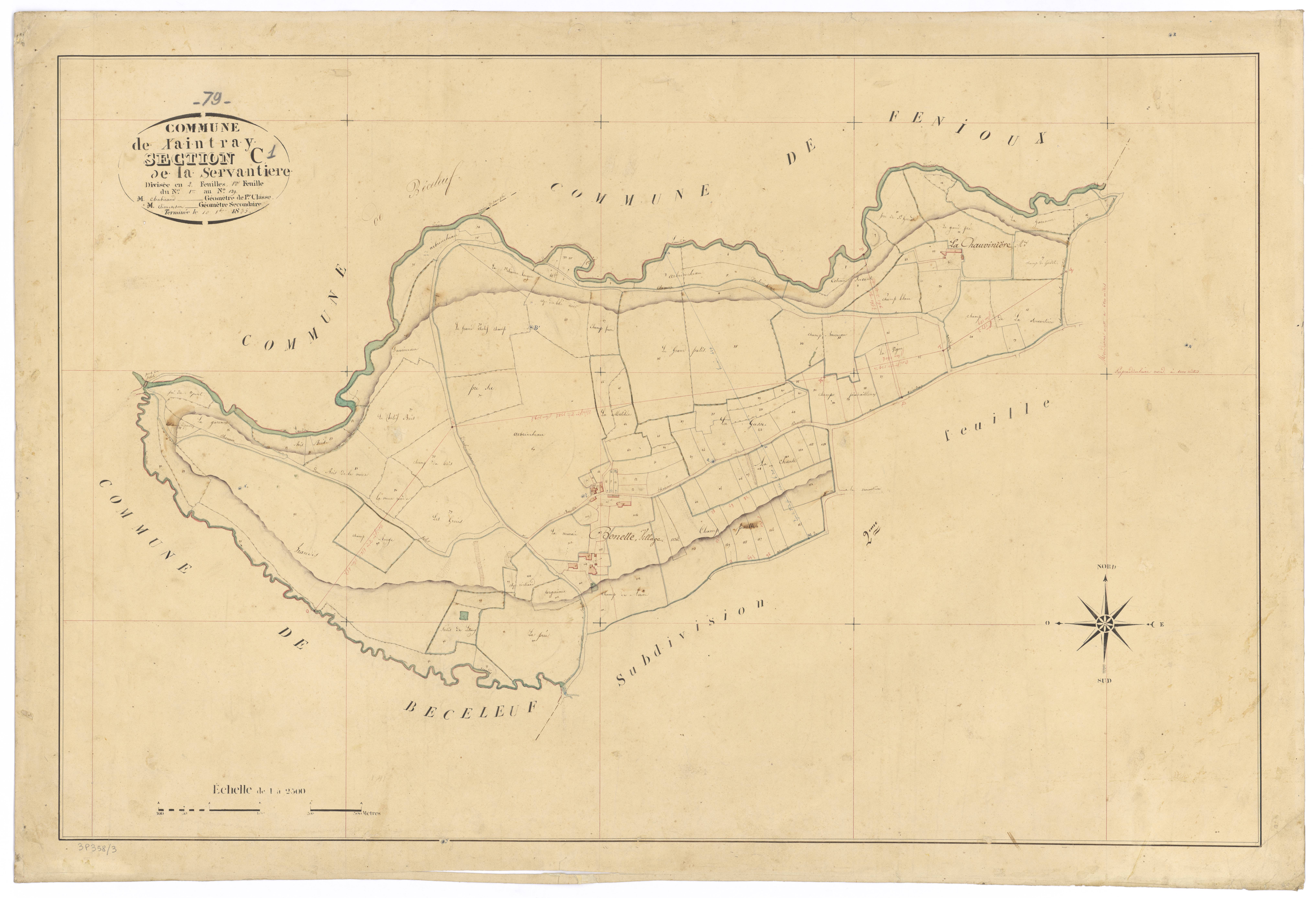 Xaintray - FRAD079_CADASTRE_NAPOLEONIEN Section C1 dite de la Servantière 