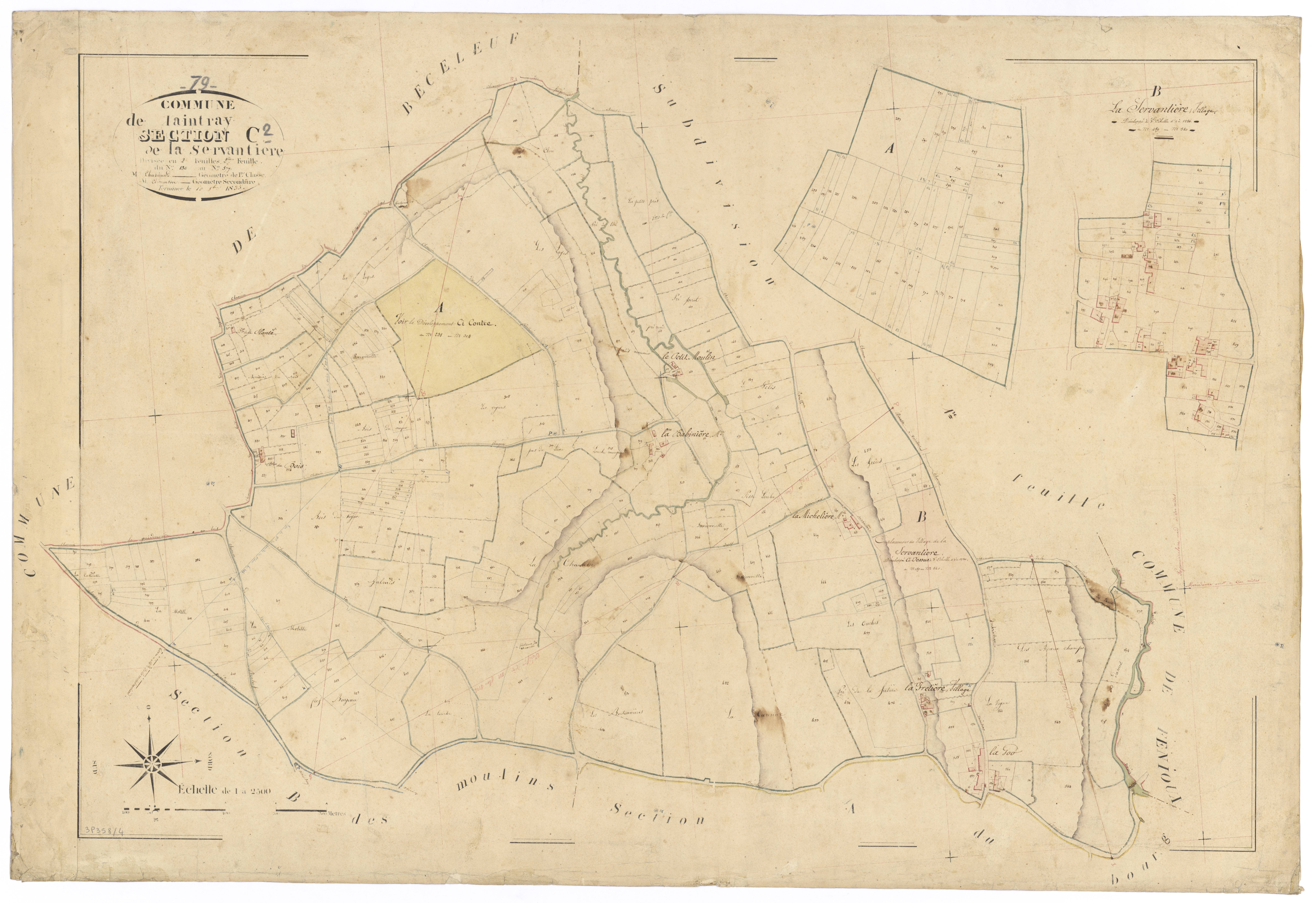Xaintray - FRAD079_CADASTRE_NAPOLEONIEN Section C2 dite de la Servantière 