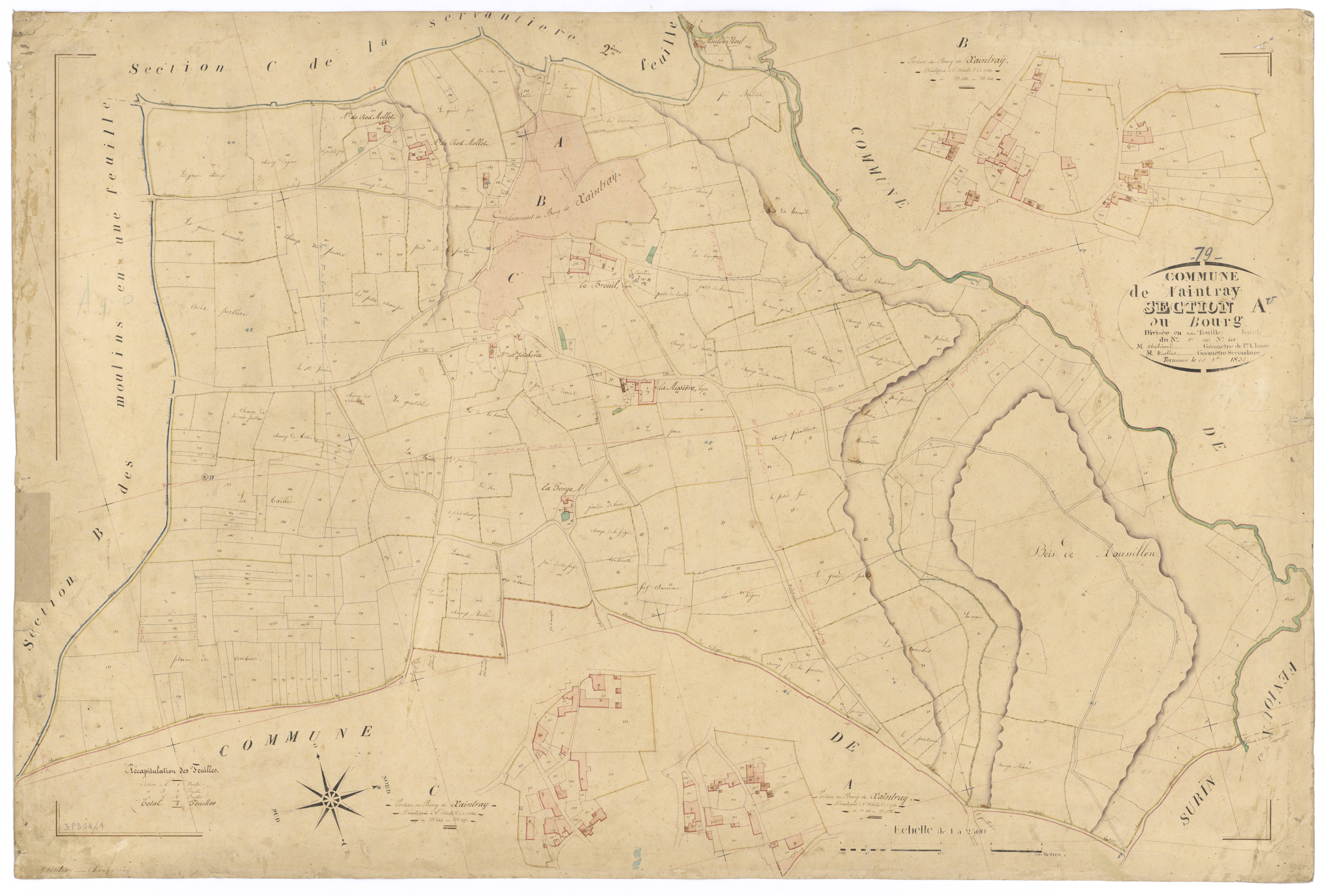 Xaintray - FRAD079_CADASTRE_NAPOLEONIEN Section A dite du Bourg 