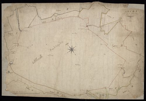 Plan du cadastre napoléonien - Abbeville : Abbeville intra et extra muros, A, B, C, D et E