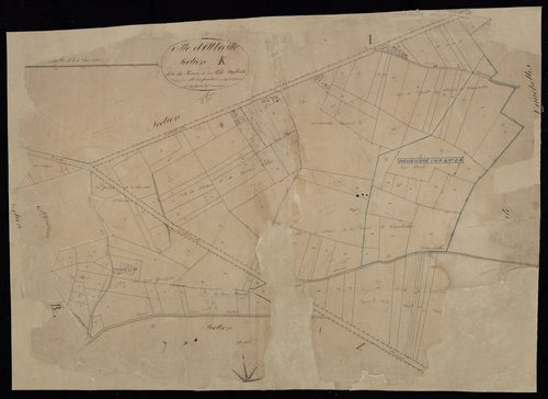 Plan du cadastre napoléonien - Abbeville : Terroir de la Porte Dubois (Le), K