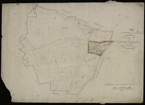 Plan du cadastre napoléonien - Ablaincourt-Pressoir (Pressoir) : Chemin de Saint-Christ à Lihons (Le), A