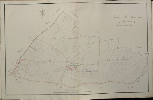 Plan du cadastre napoléonien - Atlas cantonal - Ablaincourt-Pressoir (Ablaincourt) : Gomicourt, B1