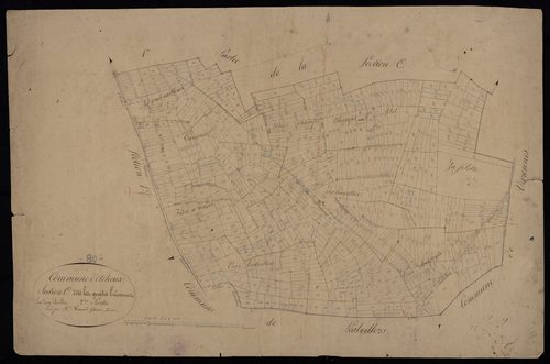 Plan du cadastre napoléonien - Acheux-en-Amiénois (Acheux) : Quatre buissons (les), C2