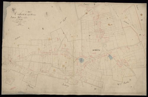 Plan du cadastre napoléonien - Acheux-en-Vimeu (Acheux) : Chef-lieu (Le), D2