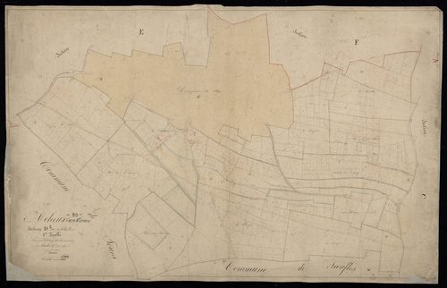 Plan du cadastre napoléonien - Acheux-en-Vimeu (Acheux) : Chef-lieu (Le), D1