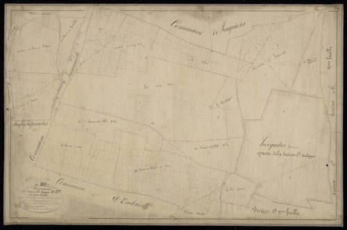 Plan du cadastre napoléonien - Aigneville : Hameau de Hocquelus (Le) ; Bois de la Gaillarderie (Le), D1